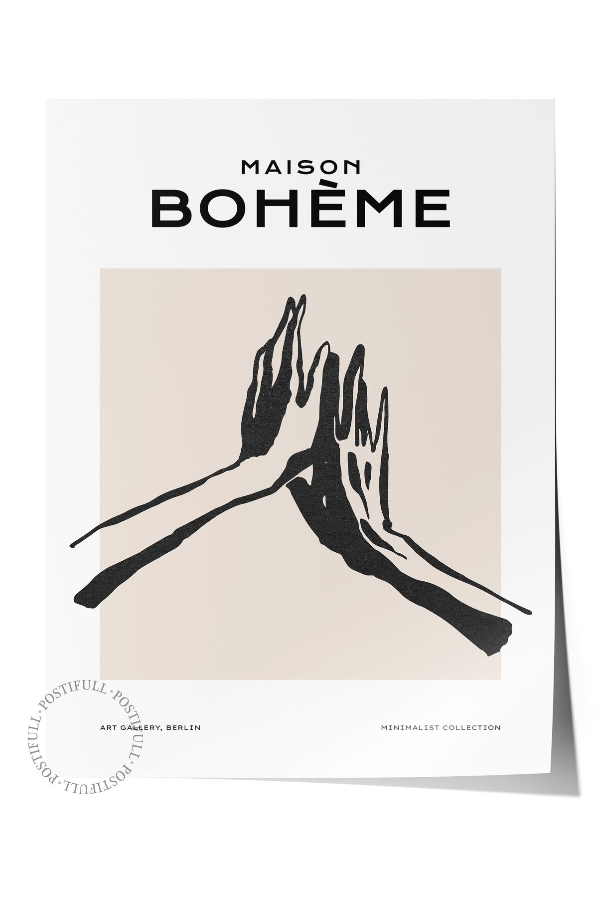 Soft Boho Çerçevesiz Duvar Posteri, İskandinav Temalı Poster - Salon, Mutfak ve Yatak Odası Dekoru