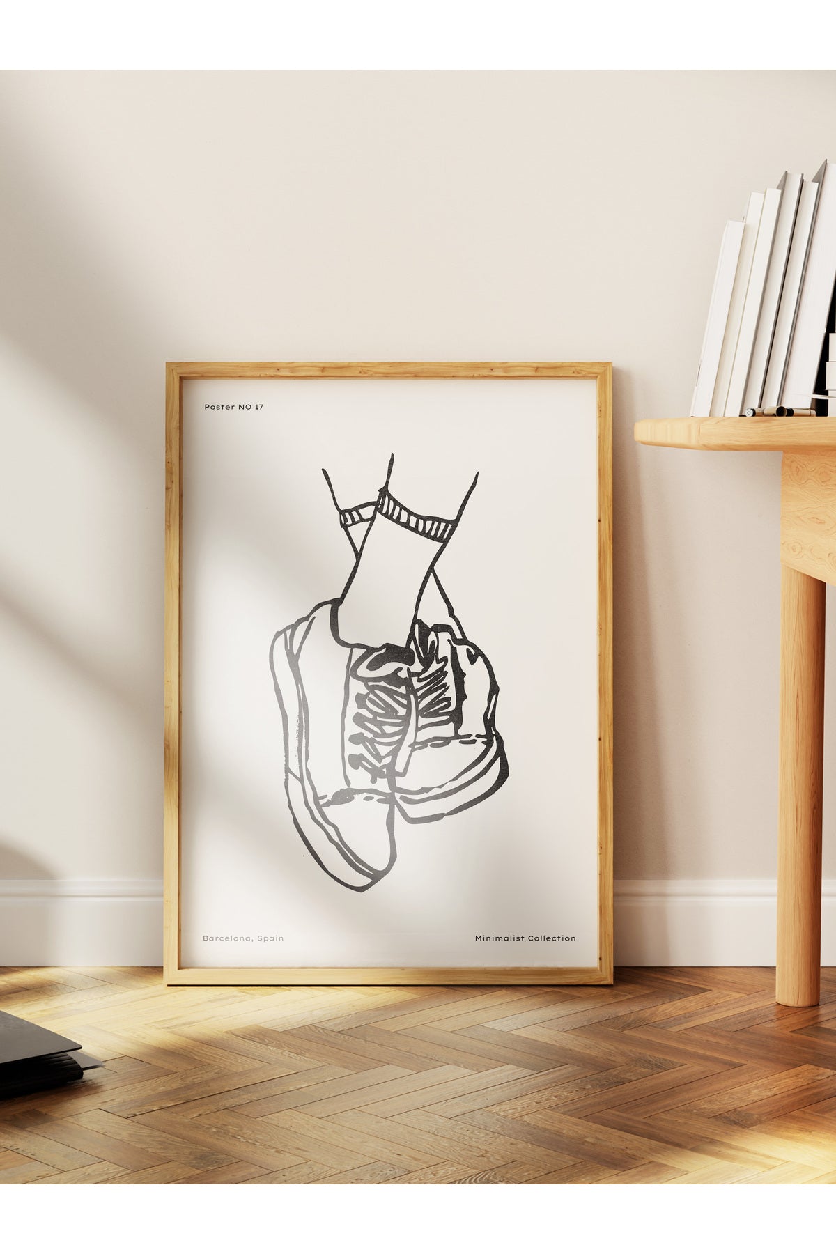 Soft Boho Çerçevesiz Duvar Posteri, İskandinav Temalı Poster - Salon, Mutfak ve Yatak Odası Dekoru