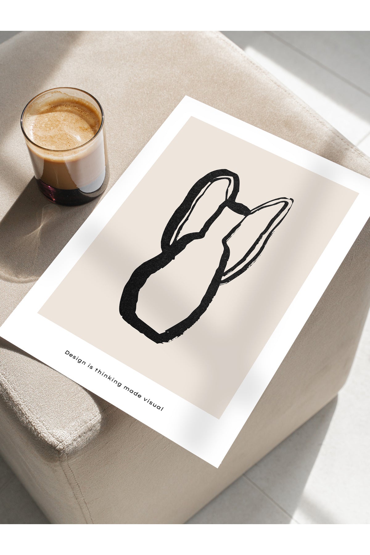 Soft Boho Çerçevesiz Duvar Posteri, İskandinav Temalı Poster - Salon, Mutfak ve Yatak Odası Dekoru