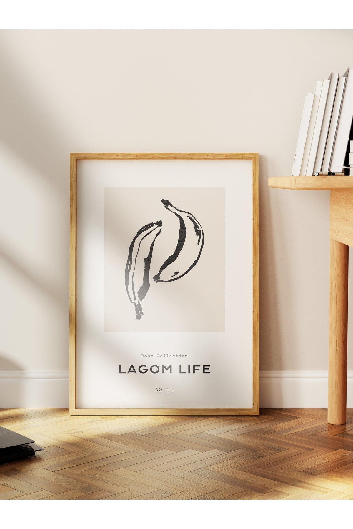 Soft Boho Çerçevesiz Duvar Posteri, İskandinav Temalı Poster - Salon, Mutfak ve Yatak Odası Dekoru