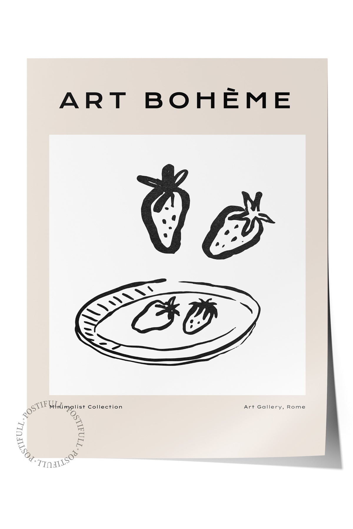 Soft Boho Çerçevesiz Duvar Posteri, İskandinav Temalı Poster - Salon, Mutfak ve Yatak Odası Dekoru