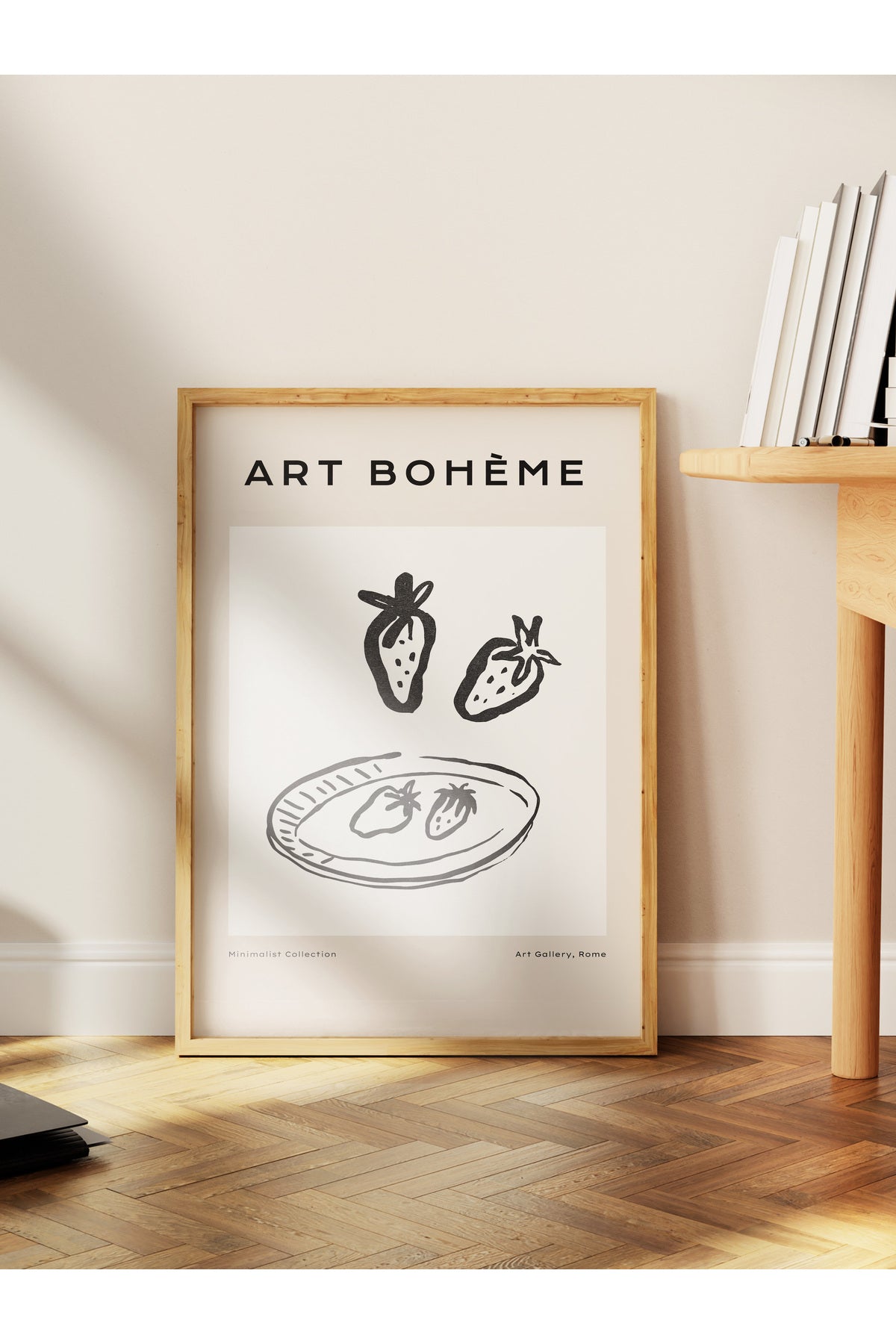 Soft Boho Çerçevesiz Duvar Posteri, İskandinav Temalı Poster - Salon, Mutfak ve Yatak Odası Dekoru