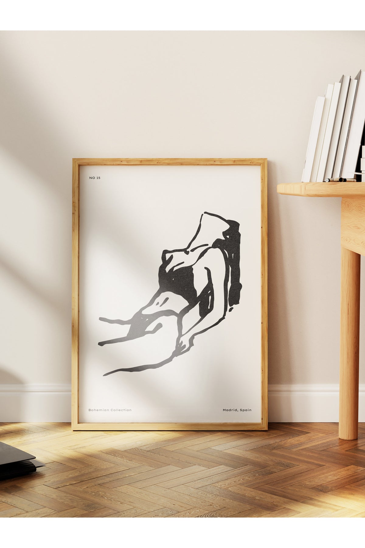 Soft Boho Çerçevesiz Duvar Posteri, İskandinav Temalı Poster - Salon, Mutfak ve Yatak Odası Dekoru