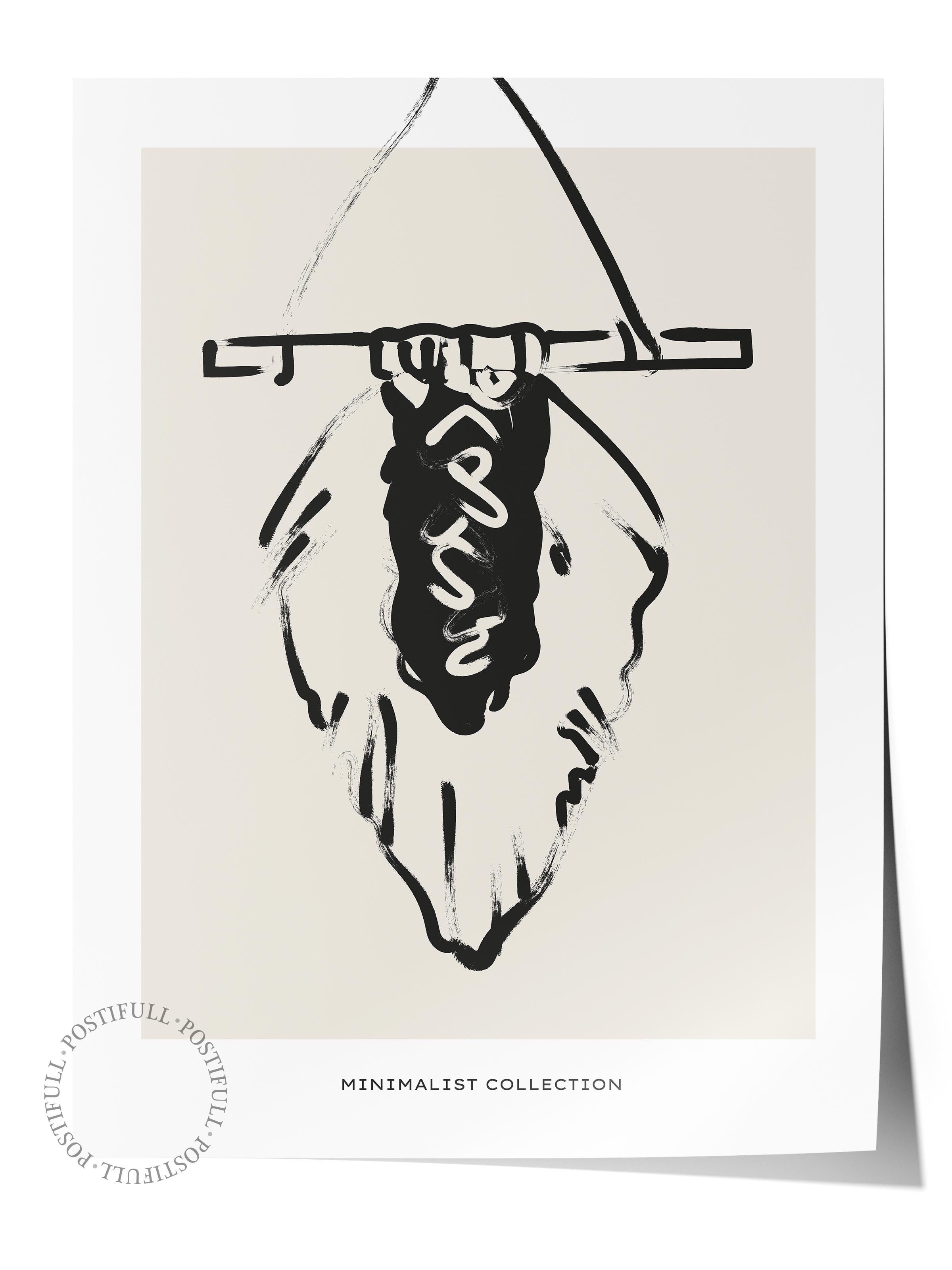 Soft Boho Çerçevesiz Duvar Posteri, İskandinav Temalı Poster - Salon, Mutfak ve Yatak Odası Dekoru