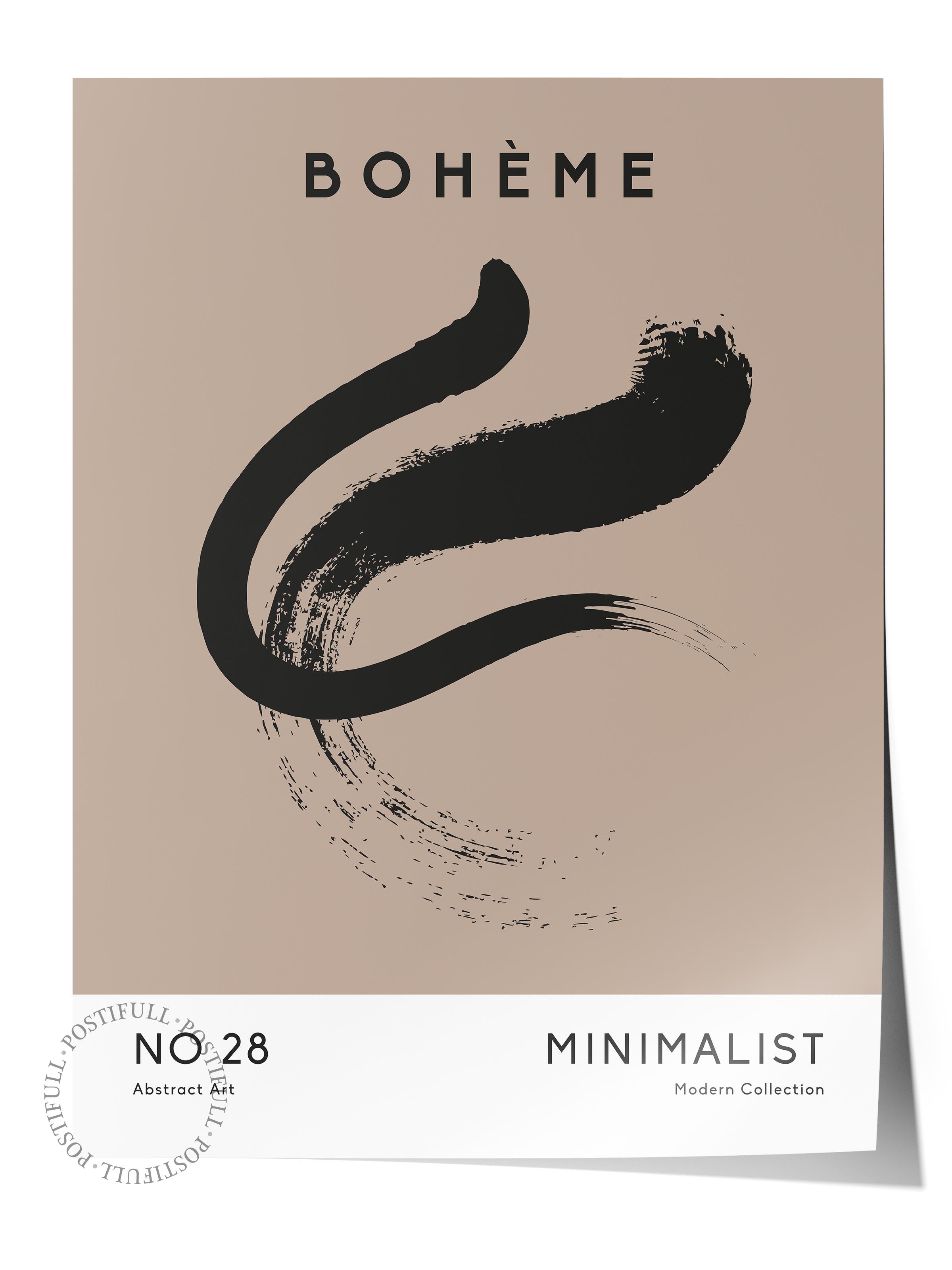 Soft Boho Çerçevesiz Duvar Posteri, İskandinav Temalı Poster - Salon, Mutfak ve Yatak Odası Dekoru