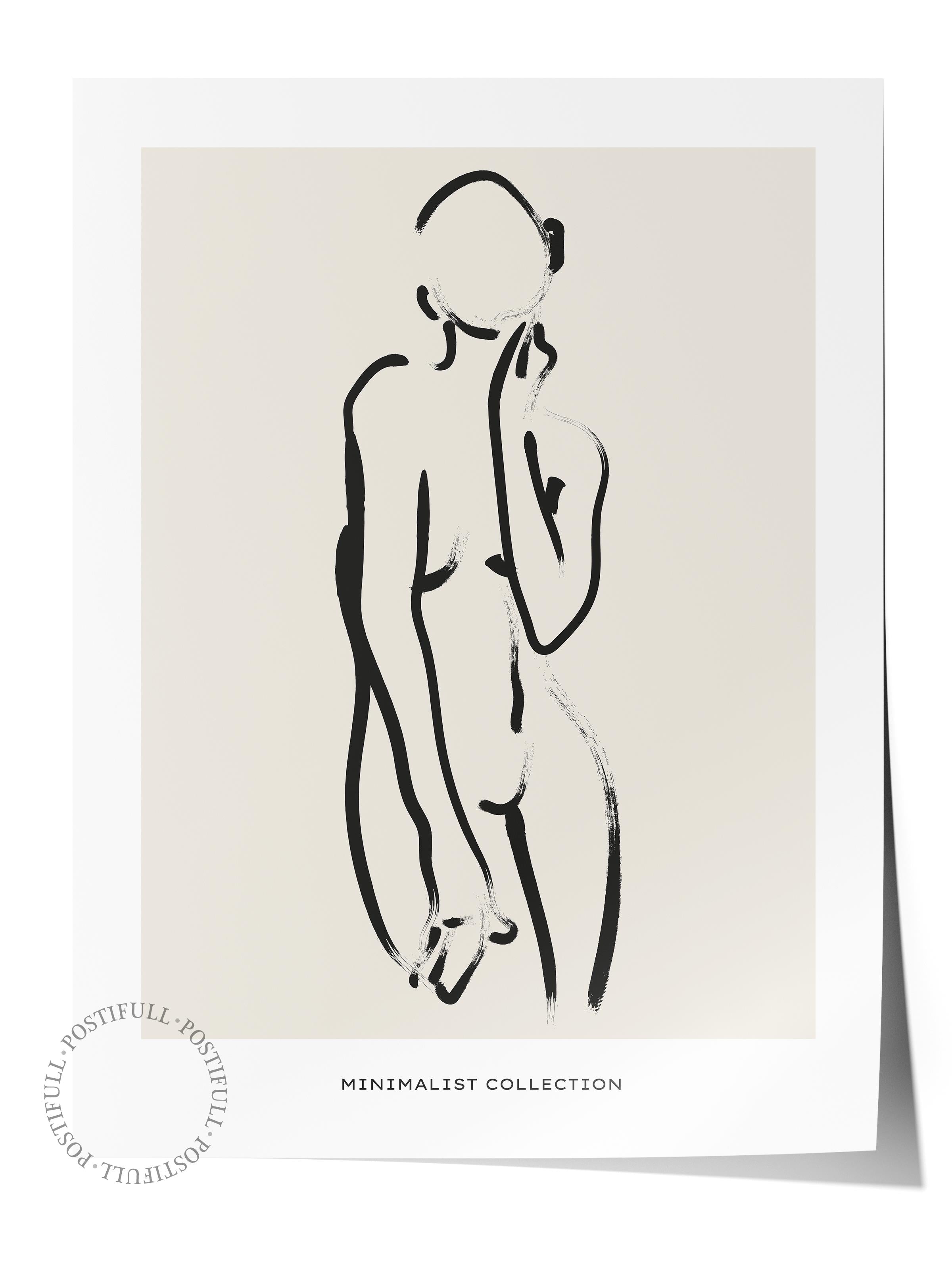 Soft Boho Çerçevesiz Duvar Posteri, İskandinav Temalı Poster - Salon, Mutfak ve Yatak Odası Dekoru