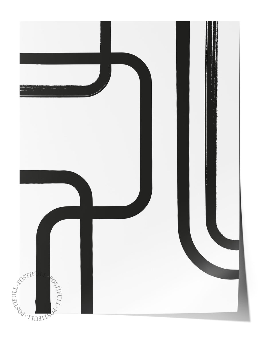 Soyut Çizgiler Bohem & Boho Çerçevesiz Poster