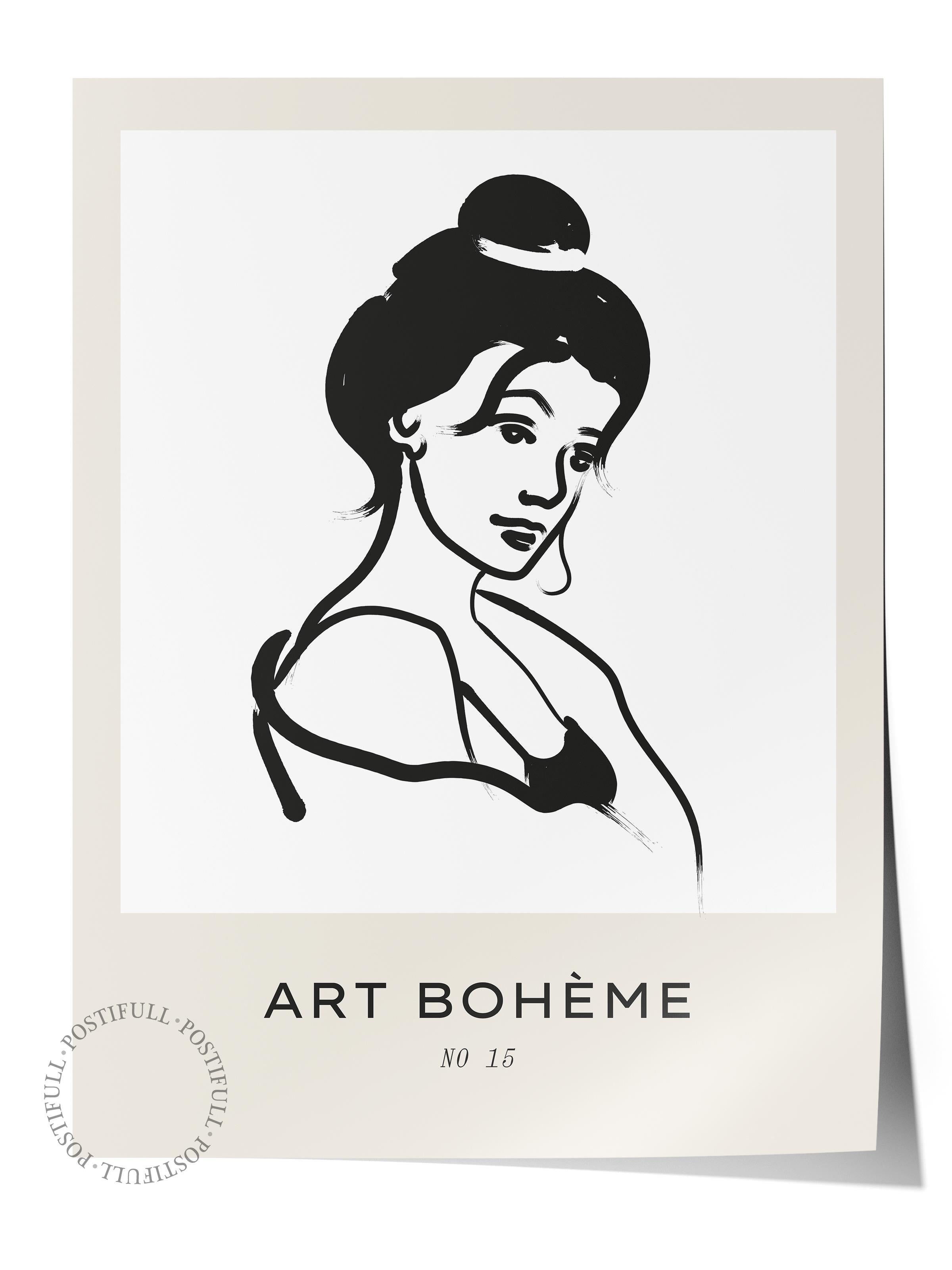Soft Boho Çerçevesiz Duvar Posteri, İskandinav Temalı Poster - Salon, Mutfak ve Yatak Odası Dekoru