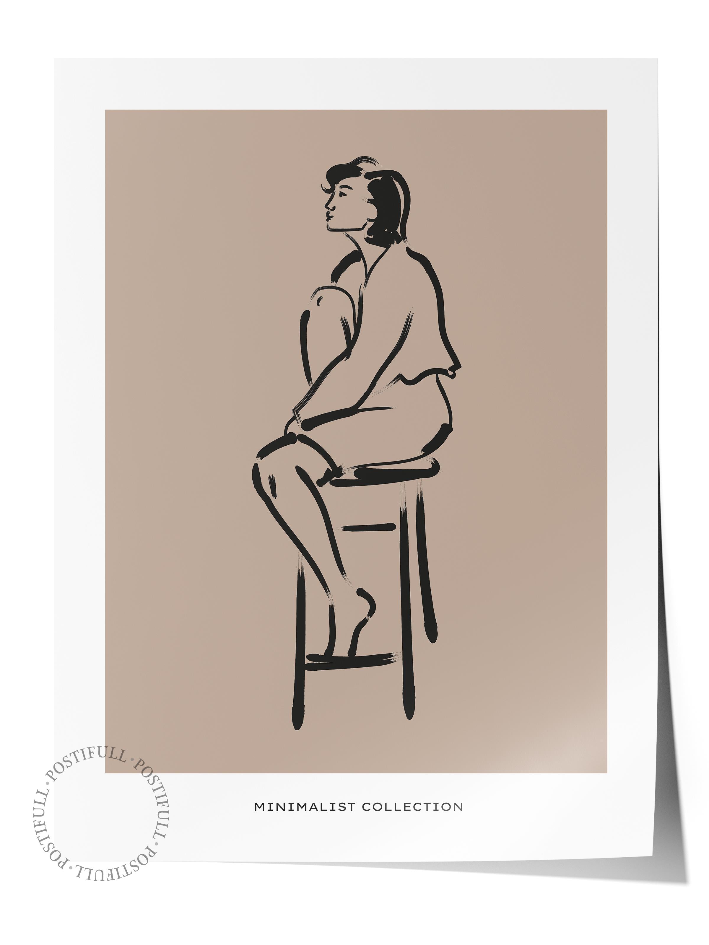 Soft Boho Çerçevesiz Duvar Posteri, İskandinav Temalı Poster - Salon, Mutfak ve Yatak Odası Dekoru