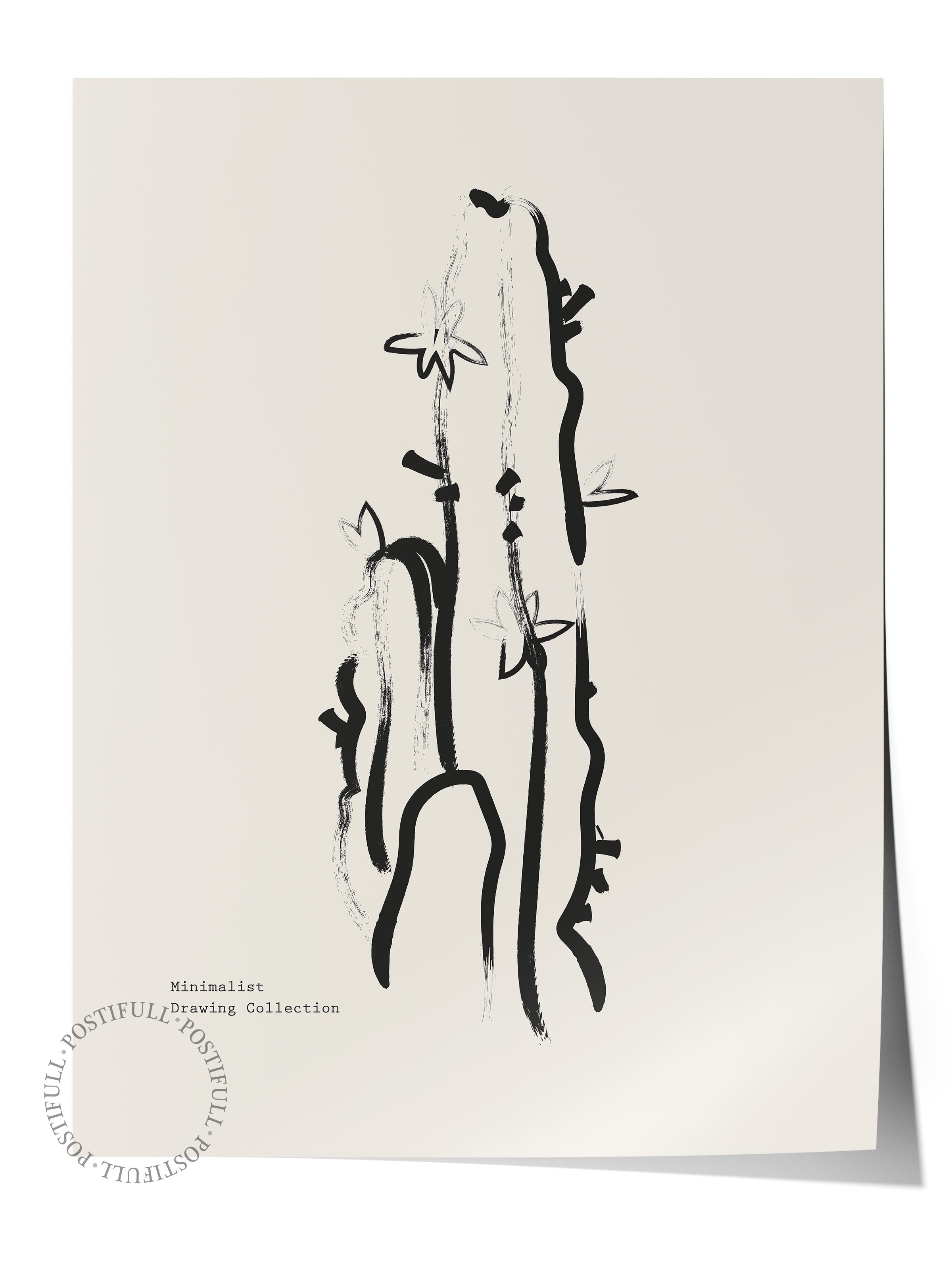 Soft Boho Çerçevesiz Duvar Posteri, İskandinav Temalı Poster - Salon, Mutfak ve Yatak Odası Dekoru