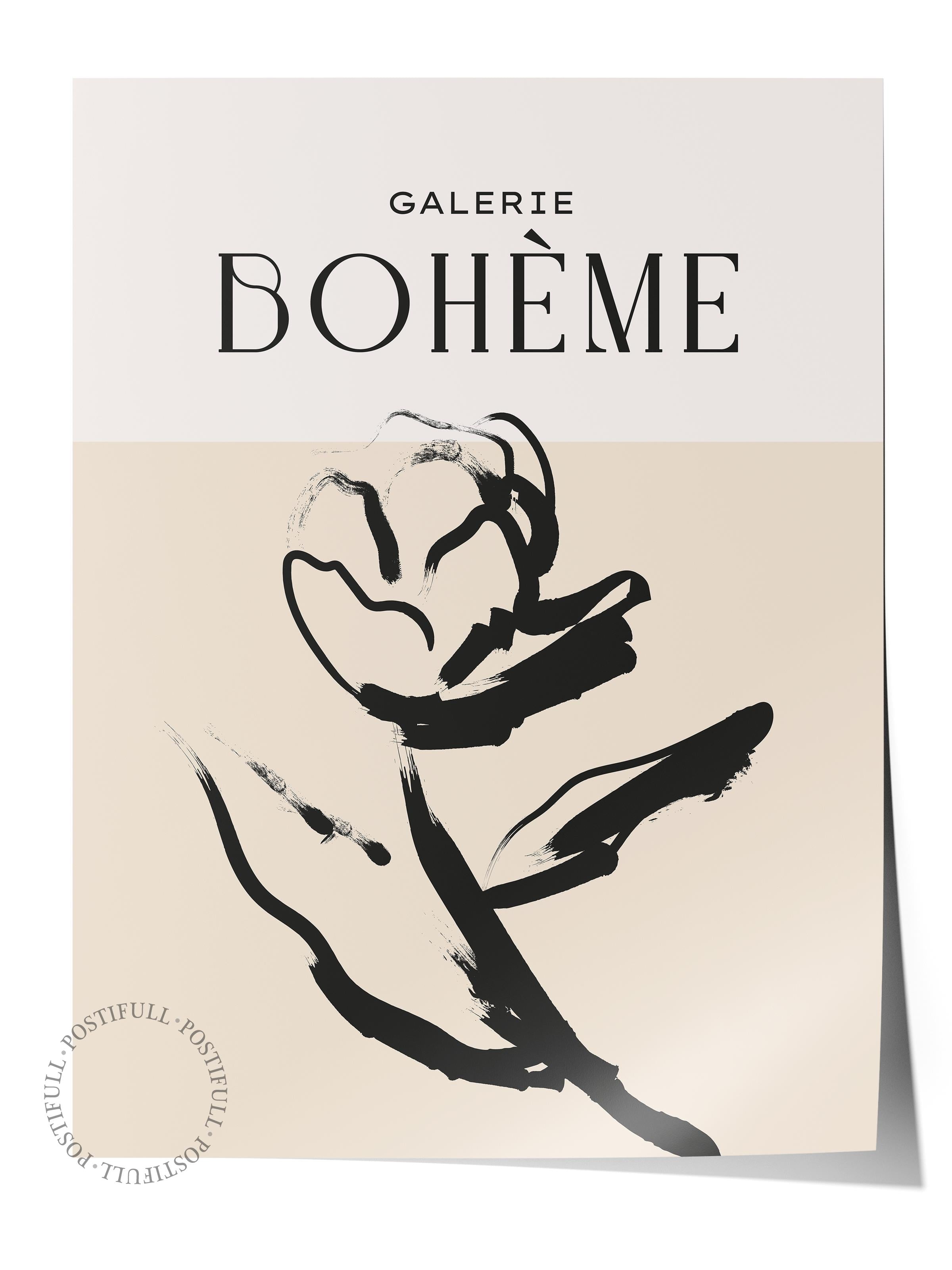 Soft Boho Çerçevesiz Duvar Posteri, İskandinav Temalı Poster - Salon, Mutfak ve Yatak Odası Dekoru