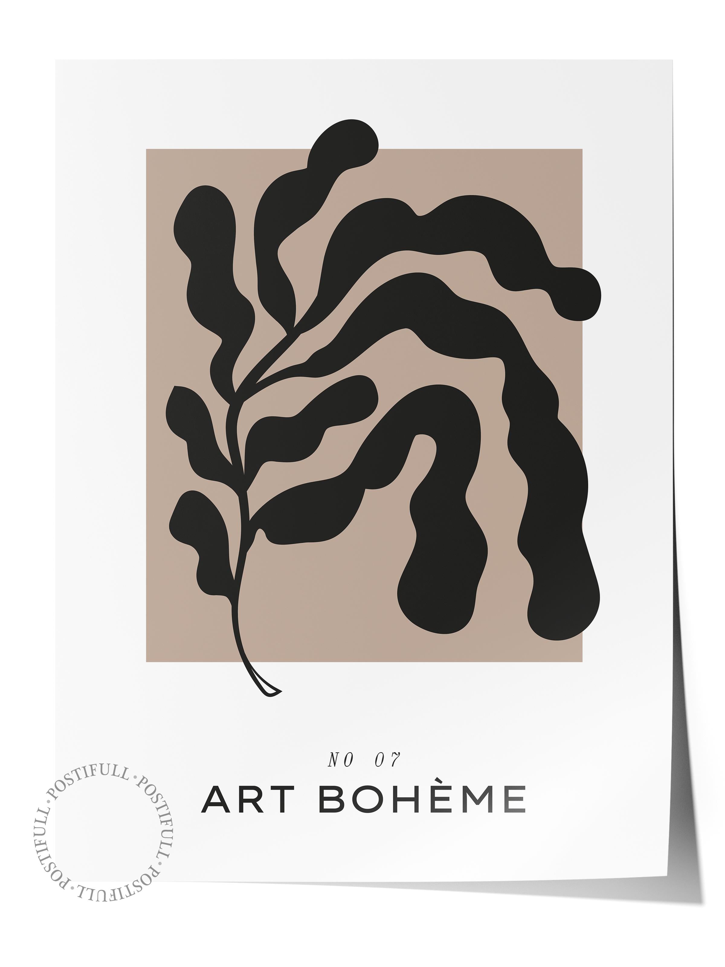 Soft Boho Çerçevesiz Duvar Posteri, İskandinav Temalı Poster - Salon, Mutfak ve Yatak Odası Dekoru