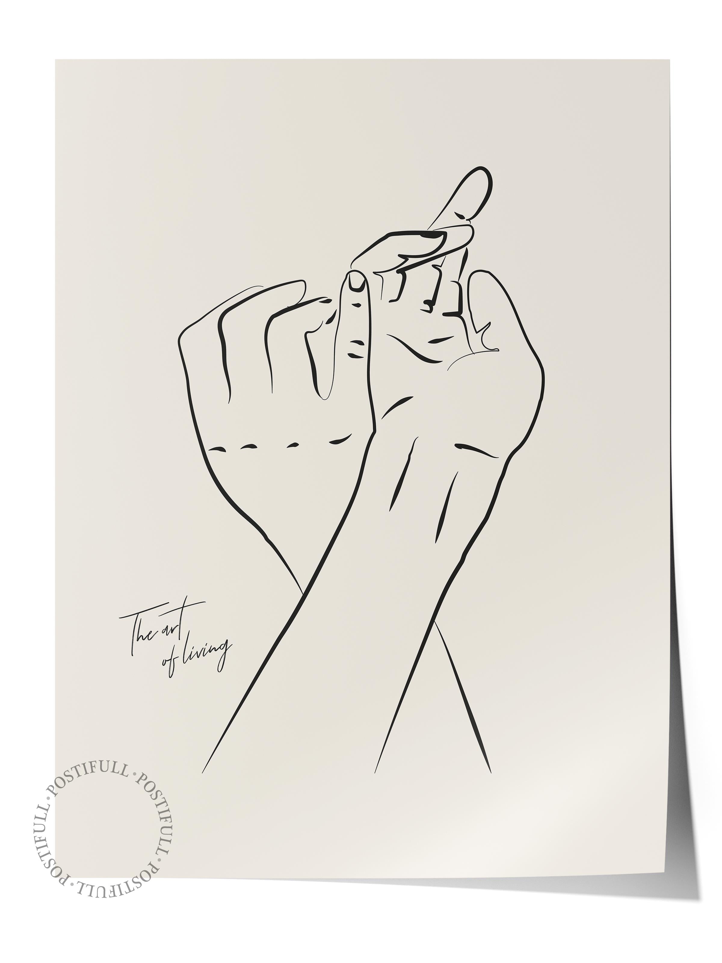 Soft Boho Çerçevesiz Duvar Posteri, İskandinav Temalı Poster - Salon, Mutfak ve Yatak Odası Dekoru