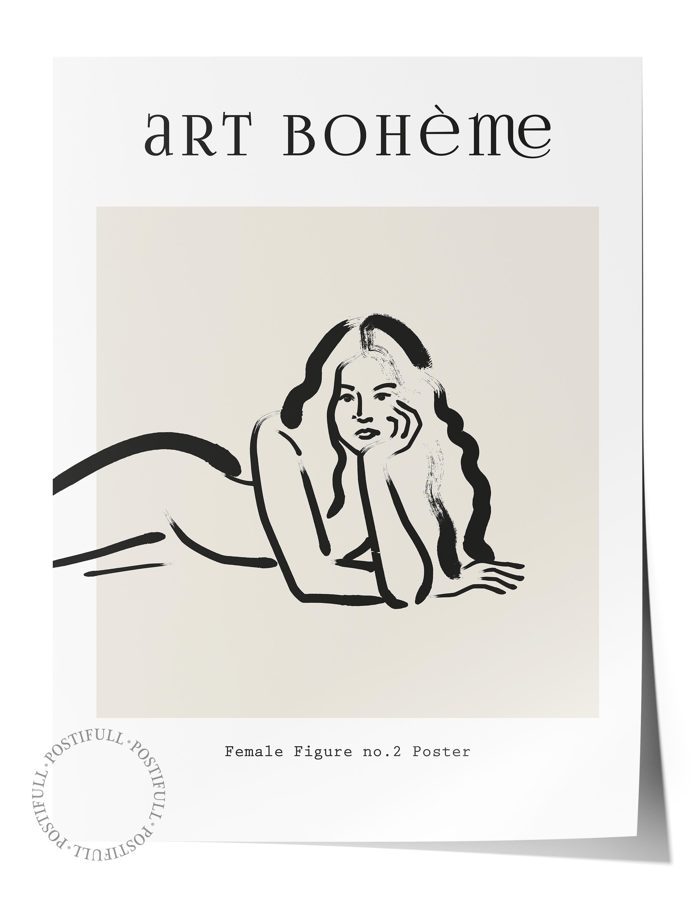 Soft Boho Çerçevesiz Duvar Posteri, İskandinav Temalı Poster - Salon, Mutfak ve Yatak Odası Dekoru