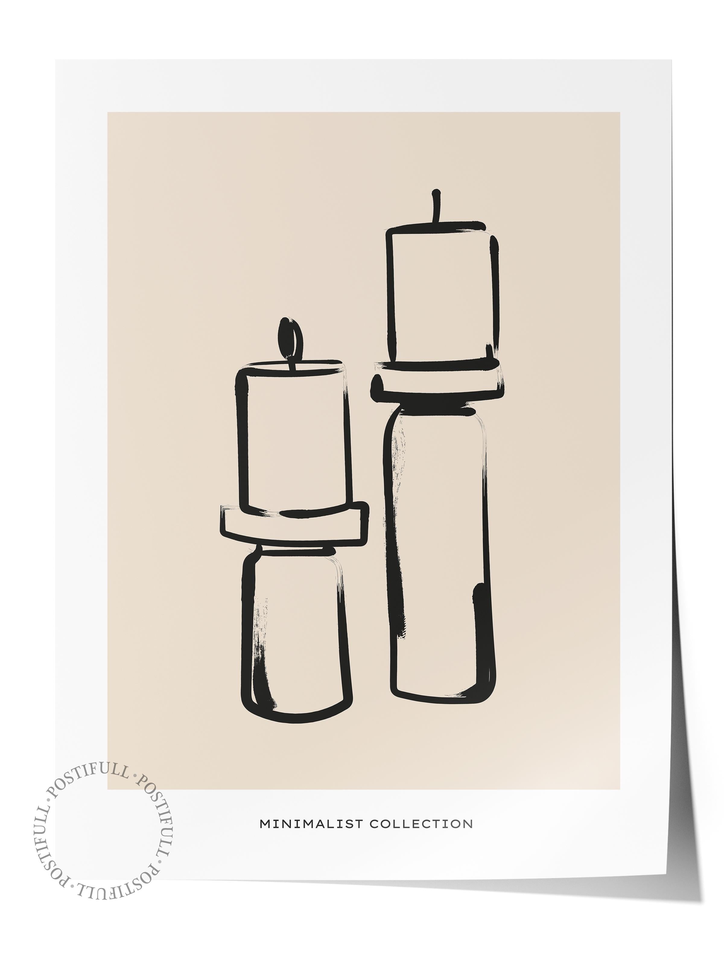Soft Boho Çerçevesiz Duvar Posteri, İskandinav Temalı Poster - Salon, Mutfak ve Yatak Odası Dekoru