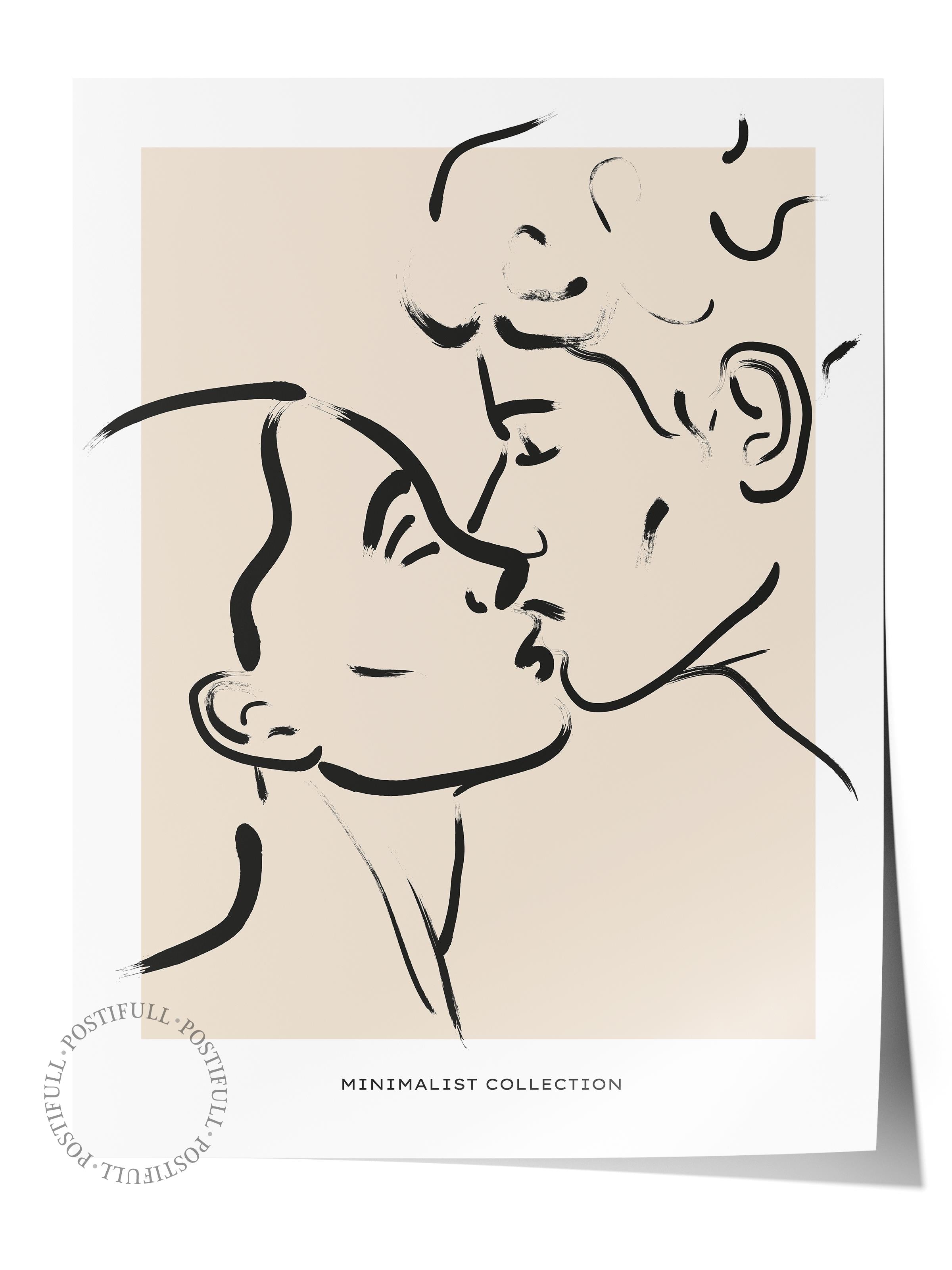 Soft Boho Çerçevesiz Duvar Posteri, İskandinav Temalı Poster - Salon, Mutfak ve Yatak Odası Dekoru