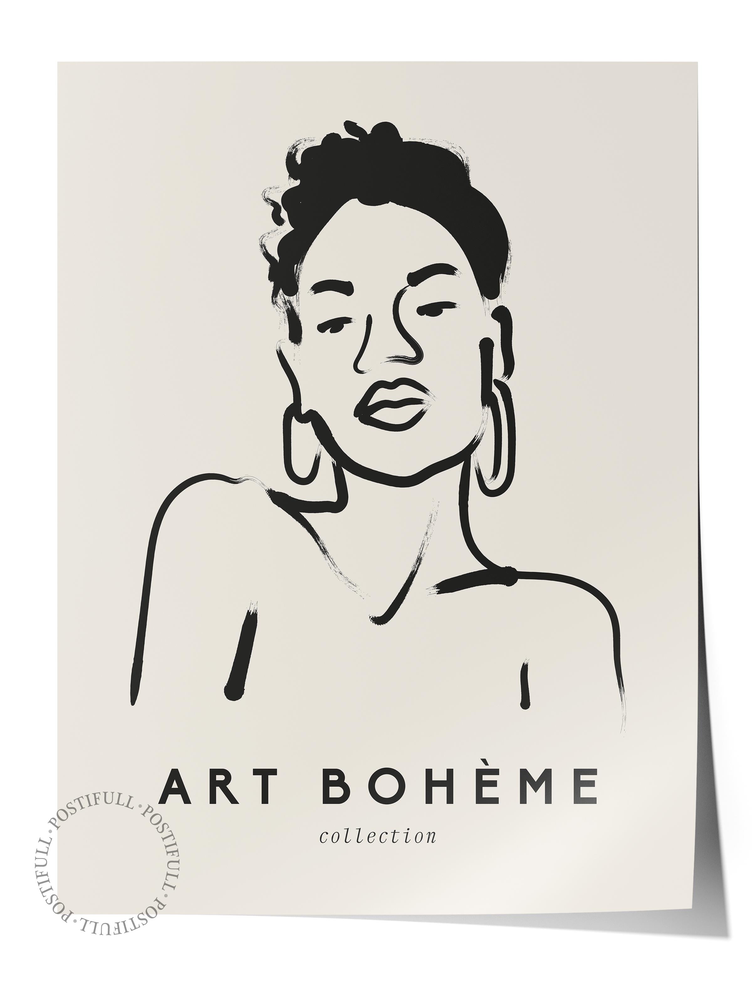Soft Boho Çerçevesiz Duvar Posteri, İskandinav Temalı Poster - Salon, Mutfak ve Yatak Odası Dekoru