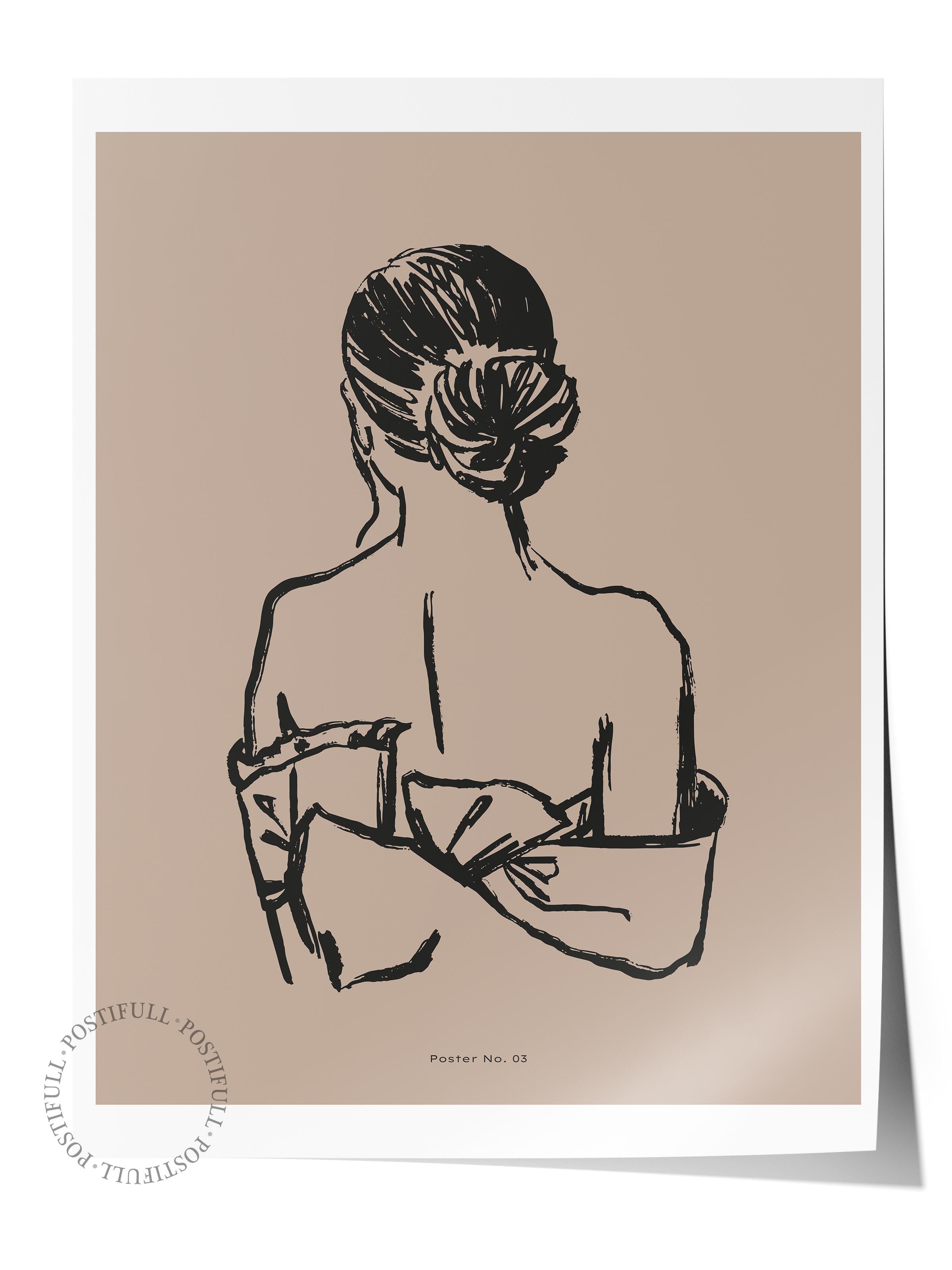 Soft Boho Çerçevesiz Duvar Posteri, İskandinav Temalı Poster - Salon, Mutfak ve Yatak Odası Dekoru