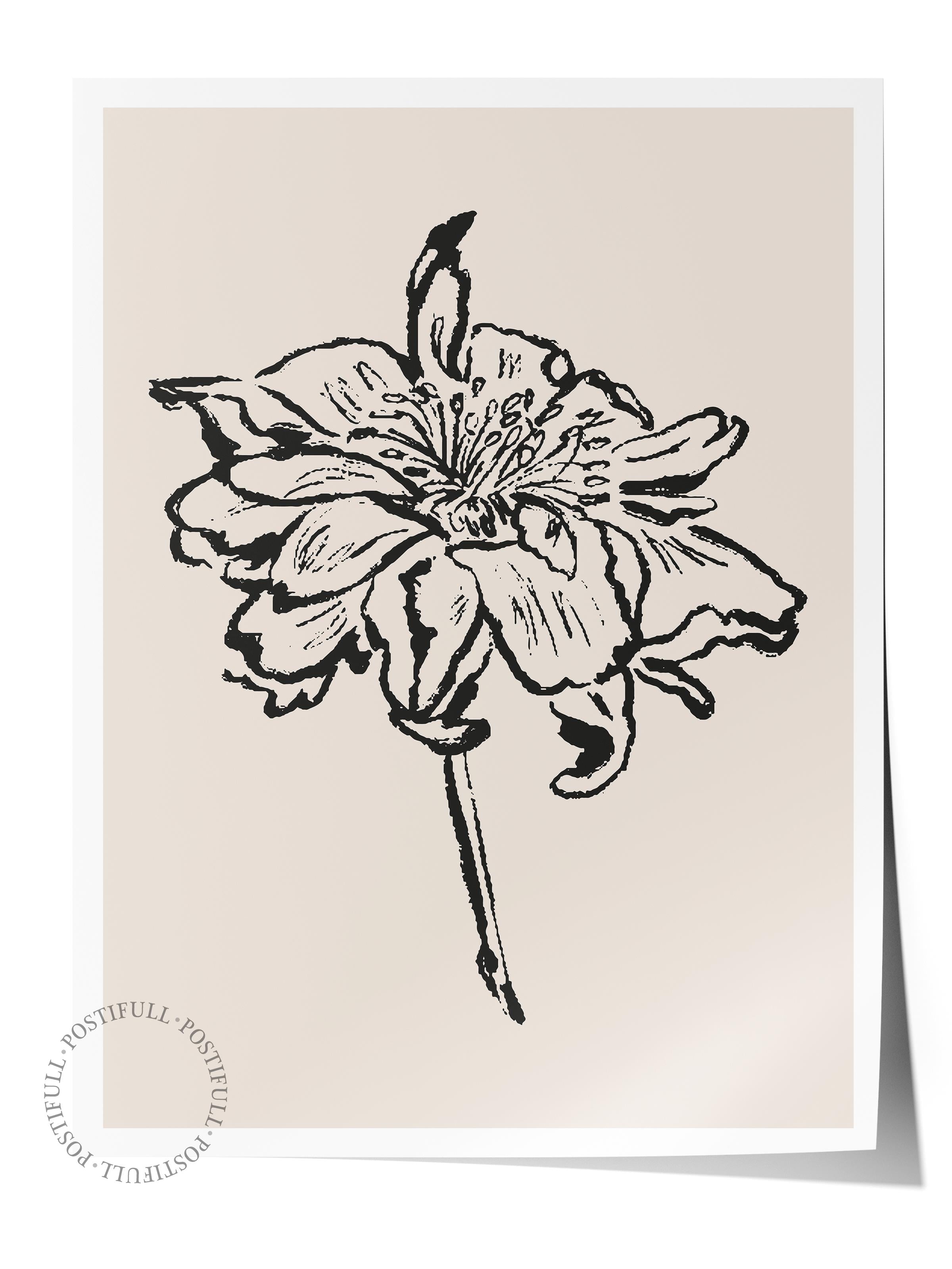 Soft Boho Çerçevesiz Duvar Posteri, İskandinav Temalı Poster - Salon, Mutfak ve Yatak Odası Dekoru