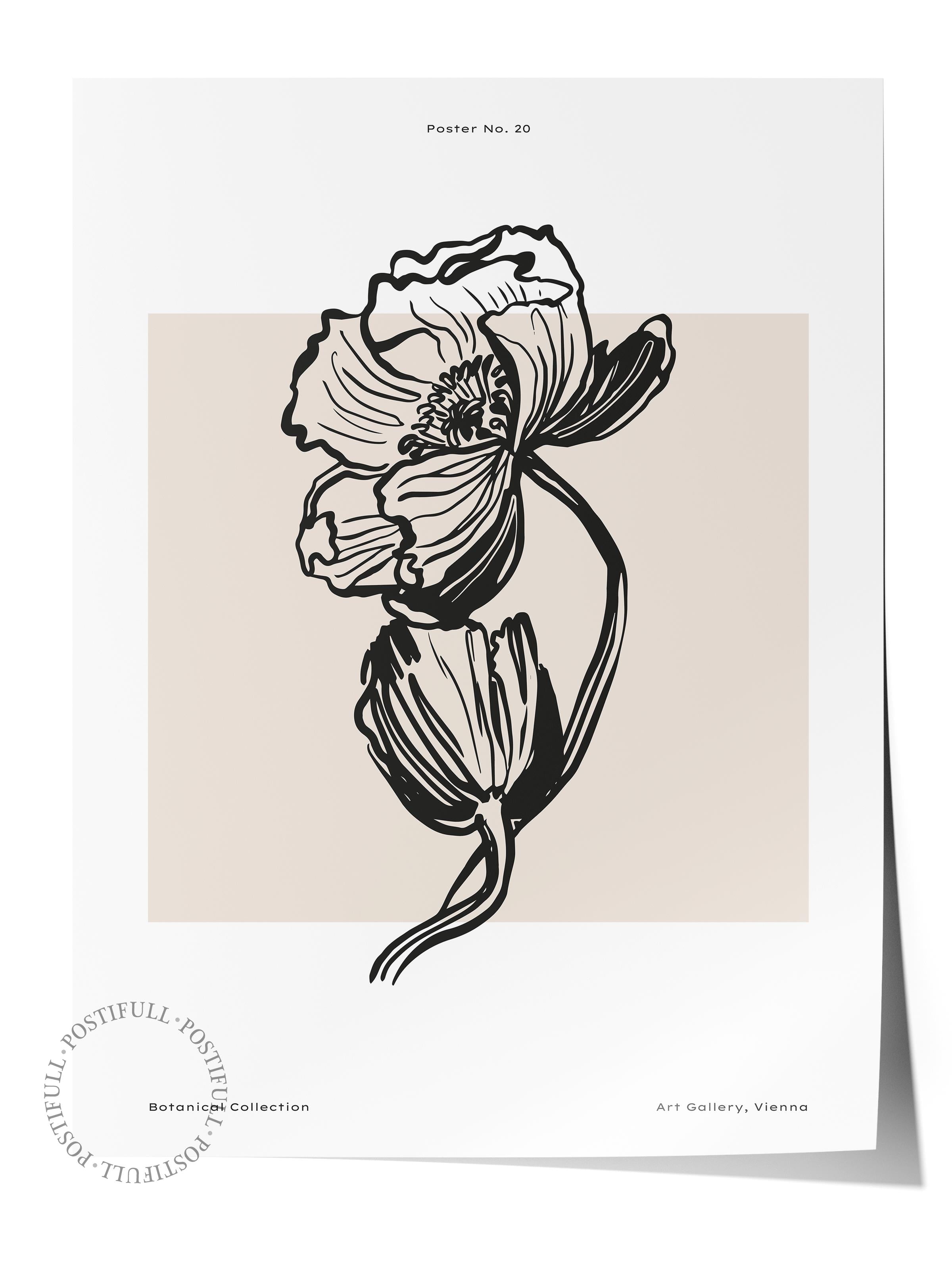 Soft Boho Çerçevesiz Duvar Posteri, İskandinav Temalı Poster - Salon, Mutfak ve Yatak Odası Dekoru
