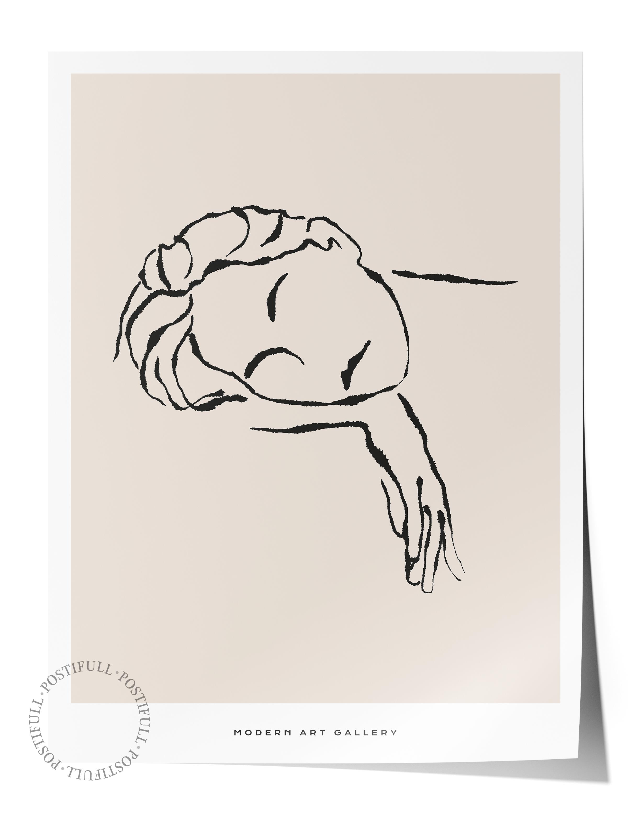 Soft Boho Çerçevesiz Duvar Posteri, İskandinav Temalı Poster - Salon, Mutfak ve Yatak Odası Dekoru