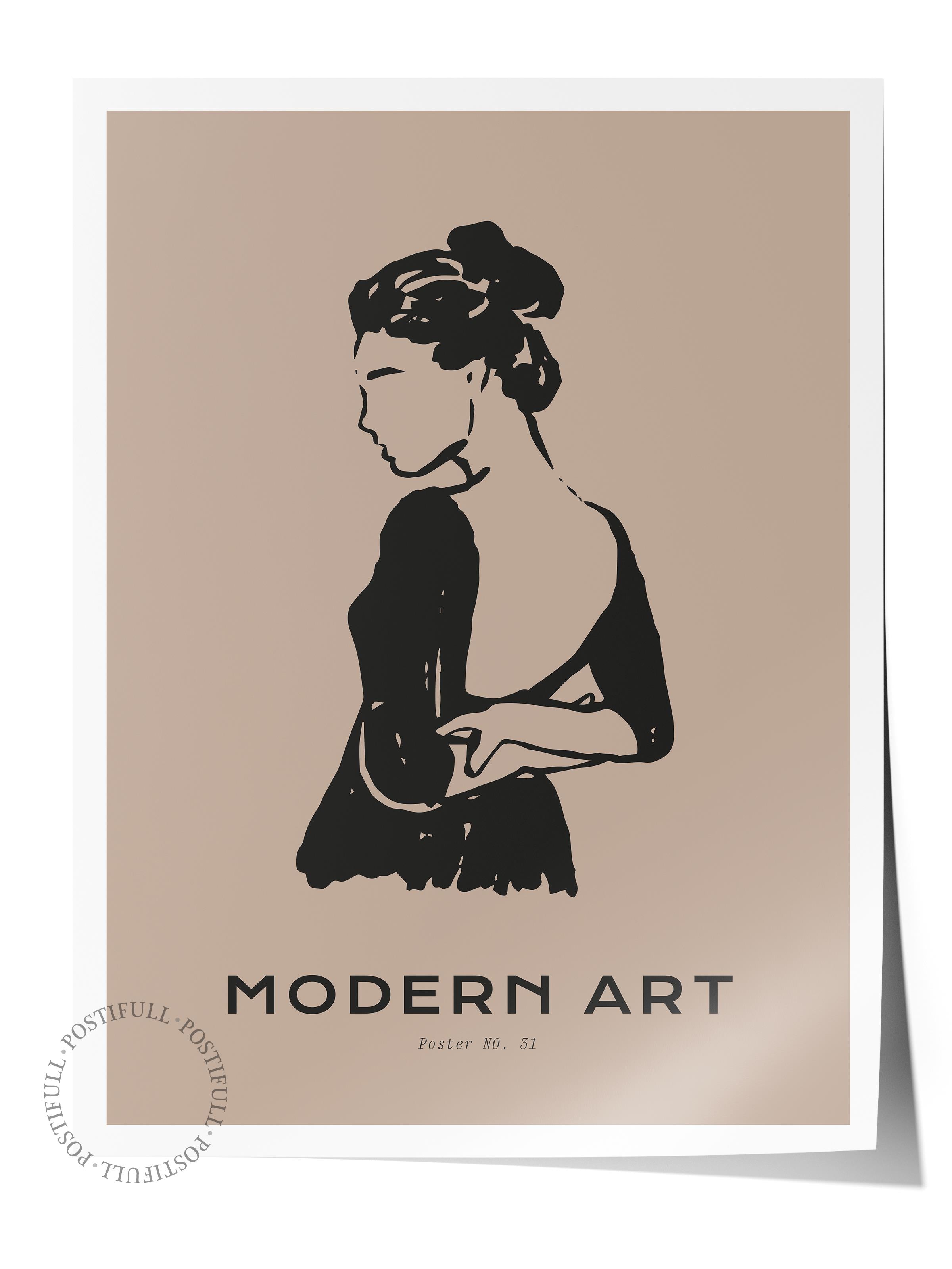 Soft Boho Çerçevesiz Duvar Posteri, İskandinav Temalı Poster - Salon, Mutfak ve Yatak Odası Dekoru