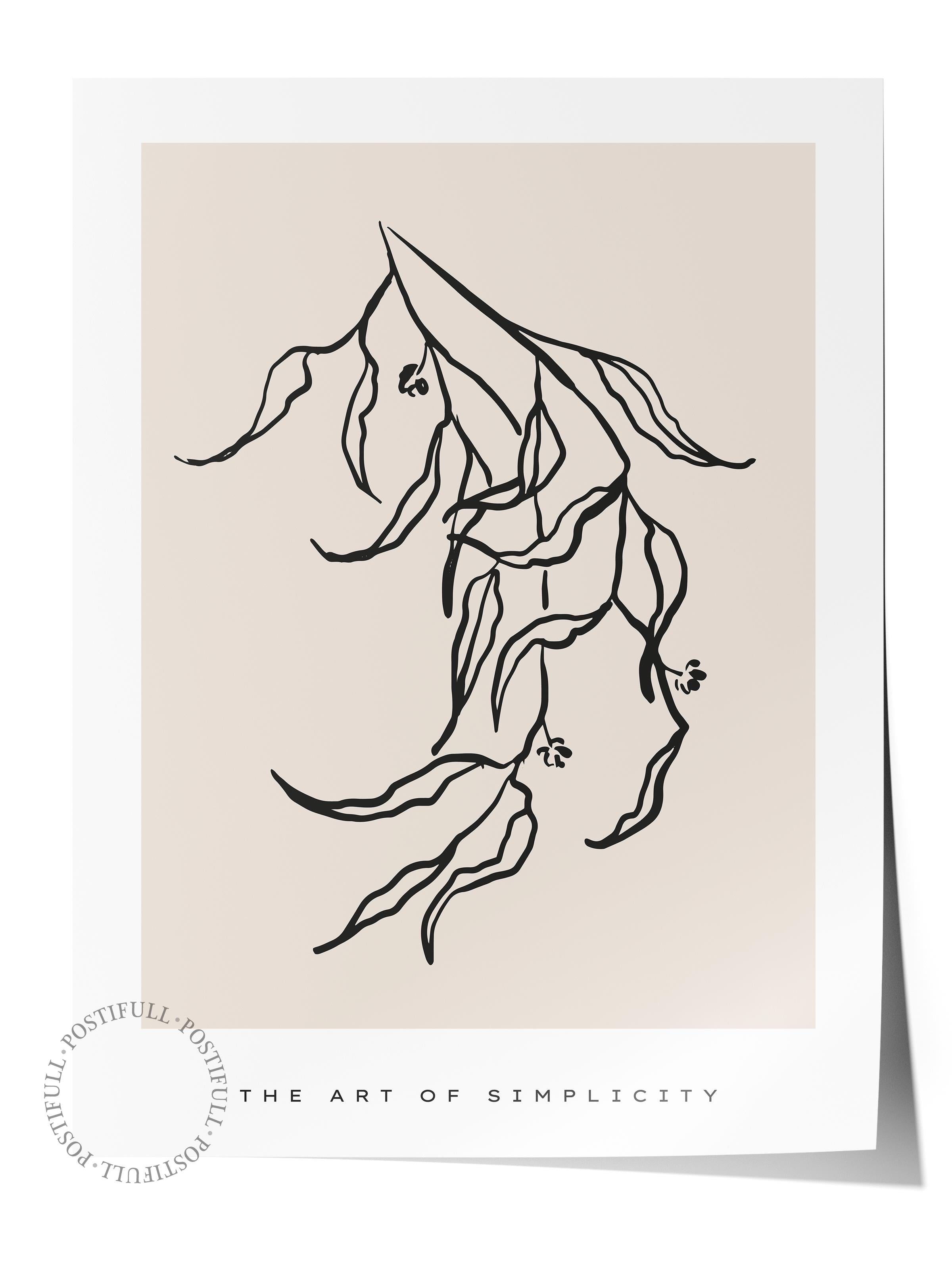 Soft Boho Çerçevesiz Duvar Posteri, İskandinav Temalı Poster - Salon, Mutfak ve Yatak Odası Dekoru