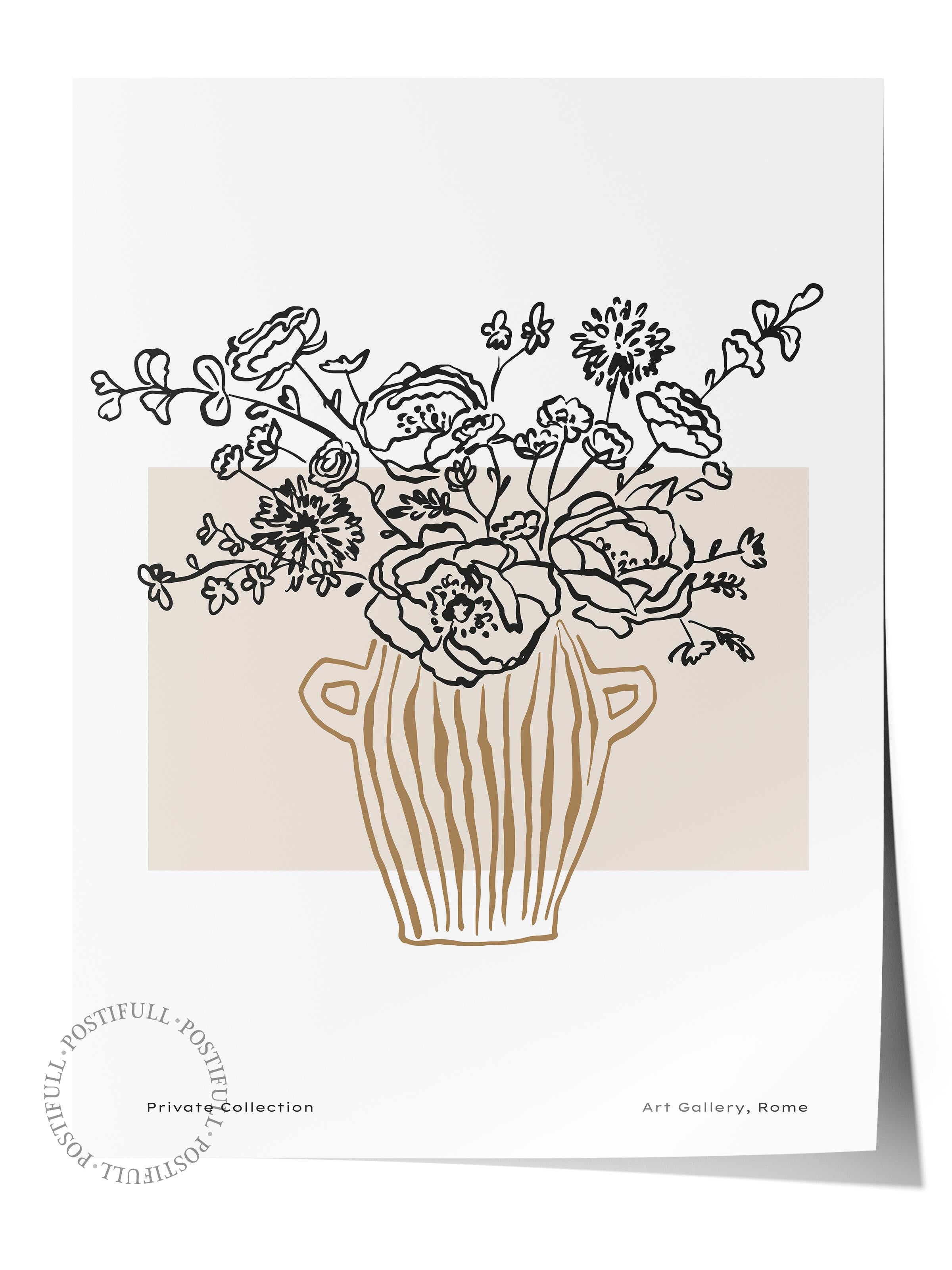 Soft Boho Çerçevesiz Duvar Posteri, İskandinav Temalı Poster - Salon, Mutfak ve Yatak Odası Dekoru