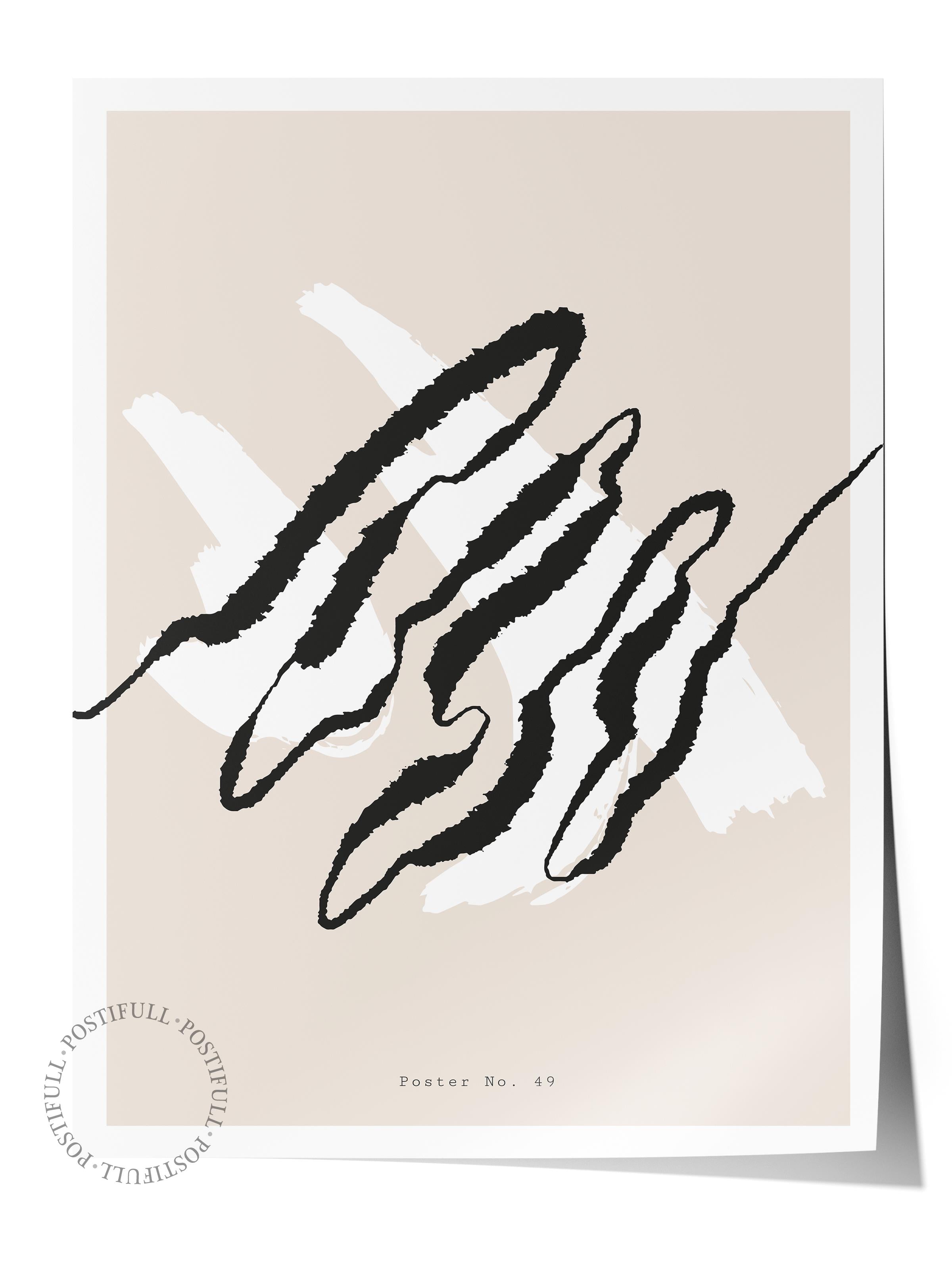 Soft Boho Çerçevesiz Duvar Posteri, İskandinav Temalı Poster - Salon, Mutfak ve Yatak Odası Dekoru