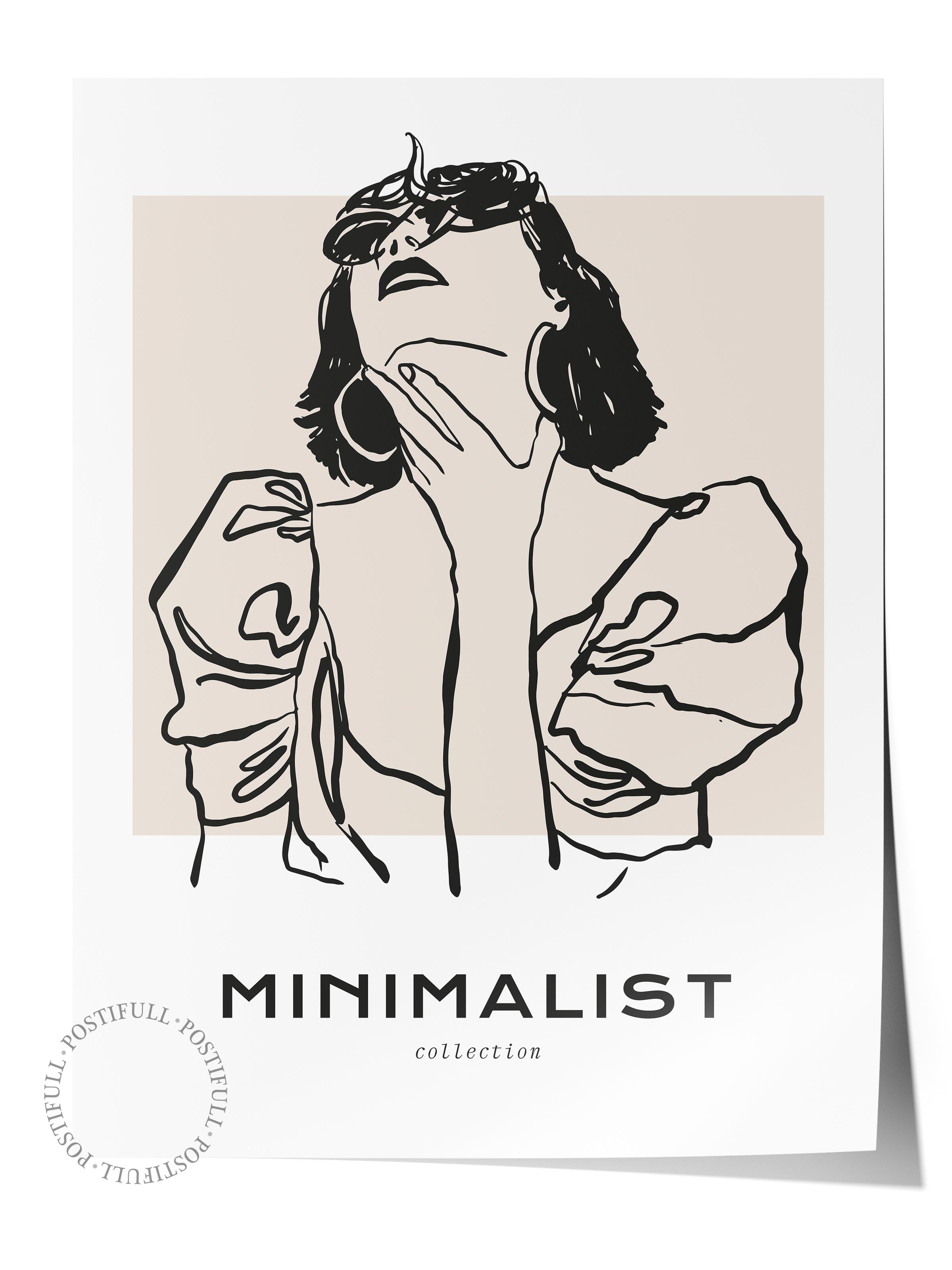 Soft Boho Çerçevesiz Duvar Posteri, İskandinav Temalı Poster - Salon, Mutfak ve Yatak Odası Dekoru