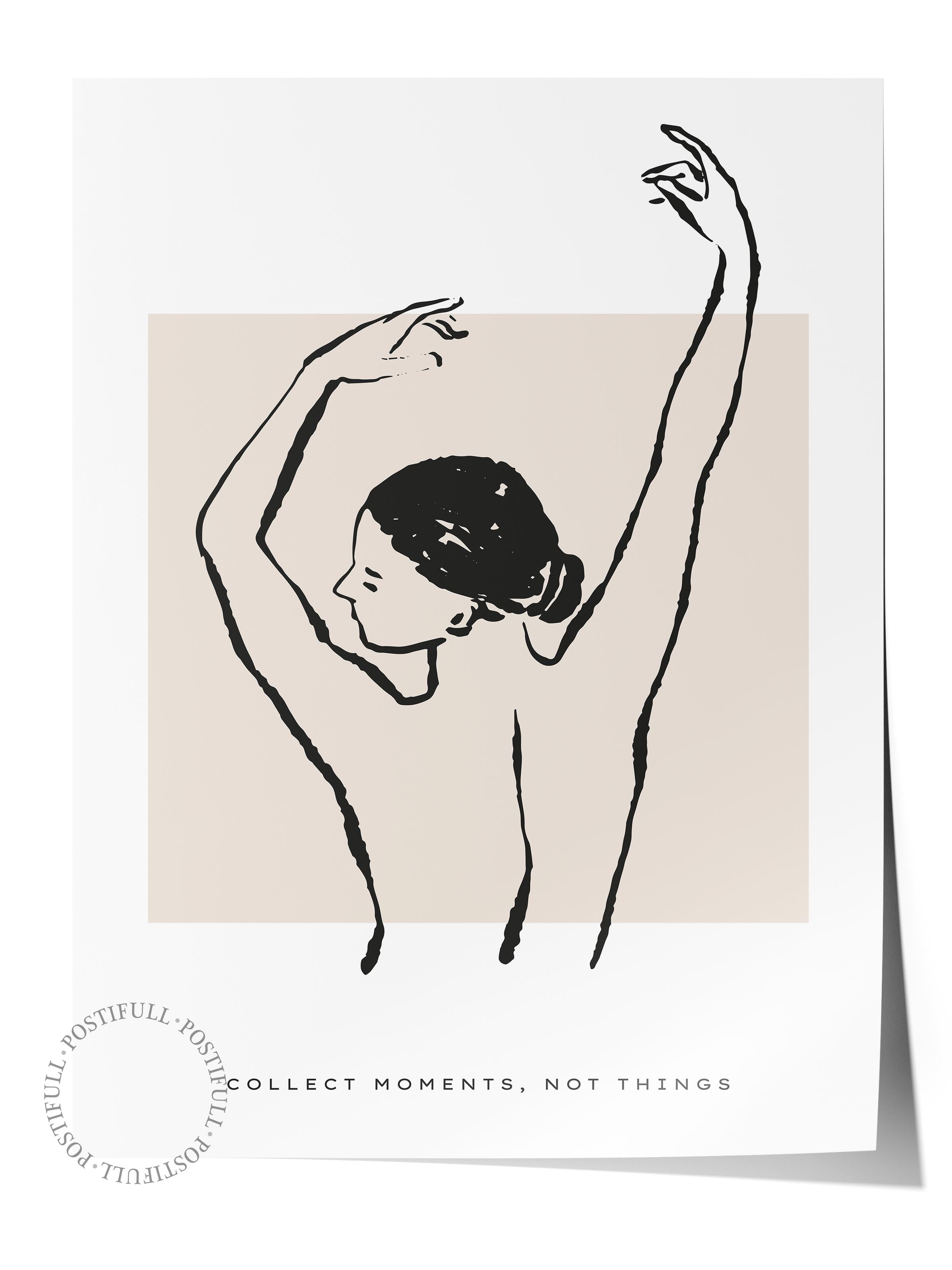 Soft Boho Çerçevesiz Duvar Posteri, İskandinav Temalı Poster - Salon, Mutfak ve Yatak Odası Dekoru