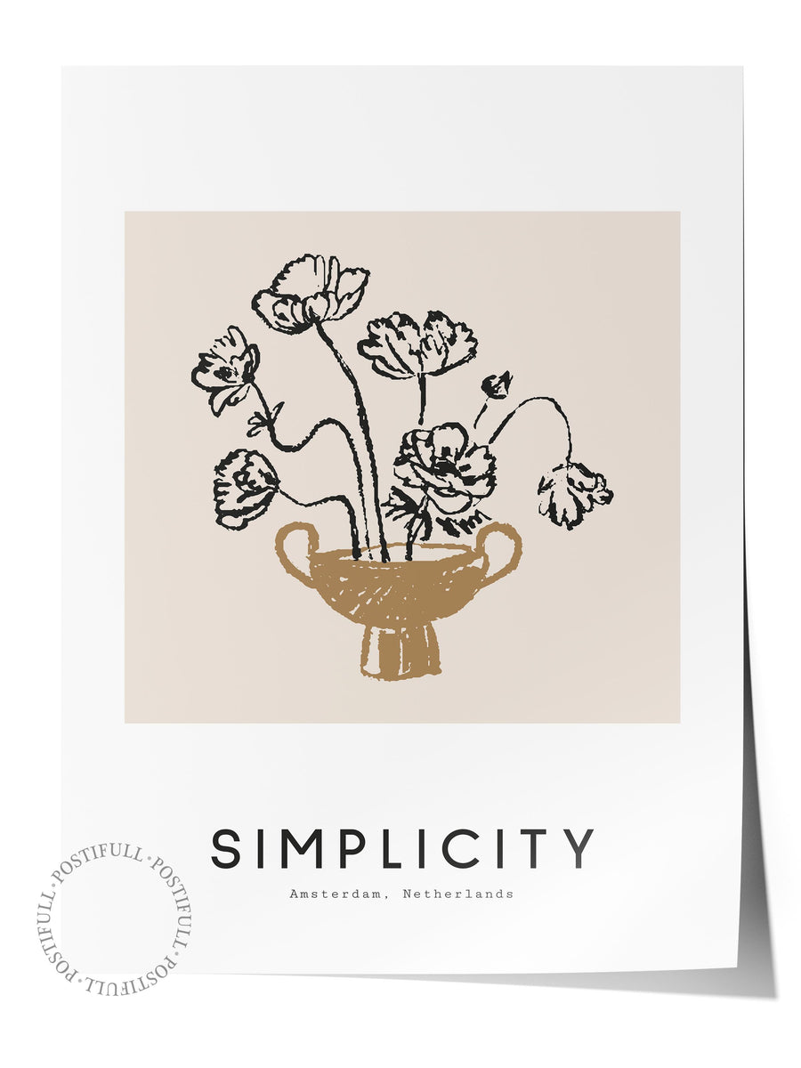 Farklı Tonlarda Simplicity Bohem & Boho Çerçevesiz Poster