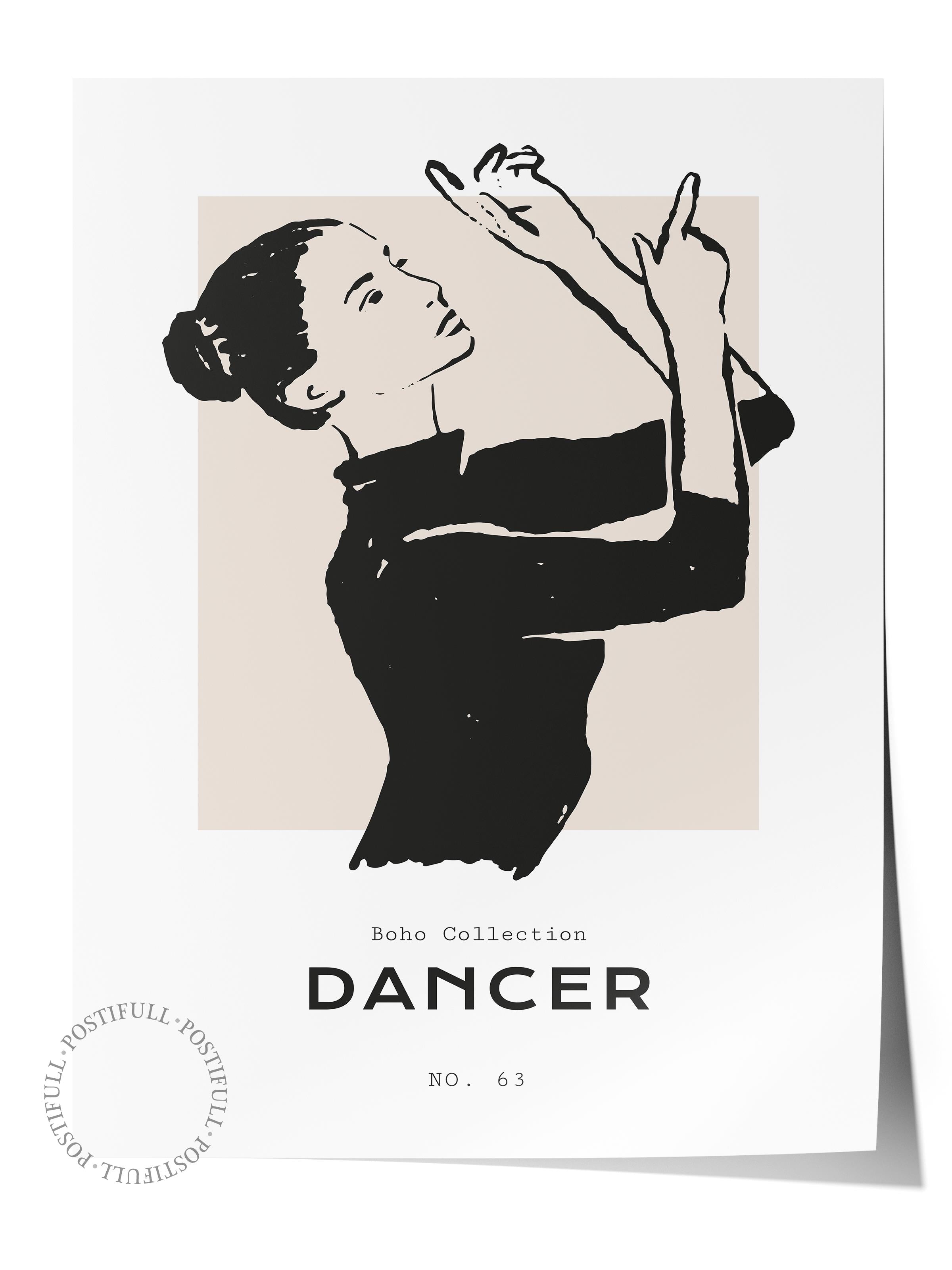 Soft Boho Çerçevesiz Duvar Posteri, İskandinav Temalı Poster - Salon, Mutfak ve Yatak Odası Dekoru