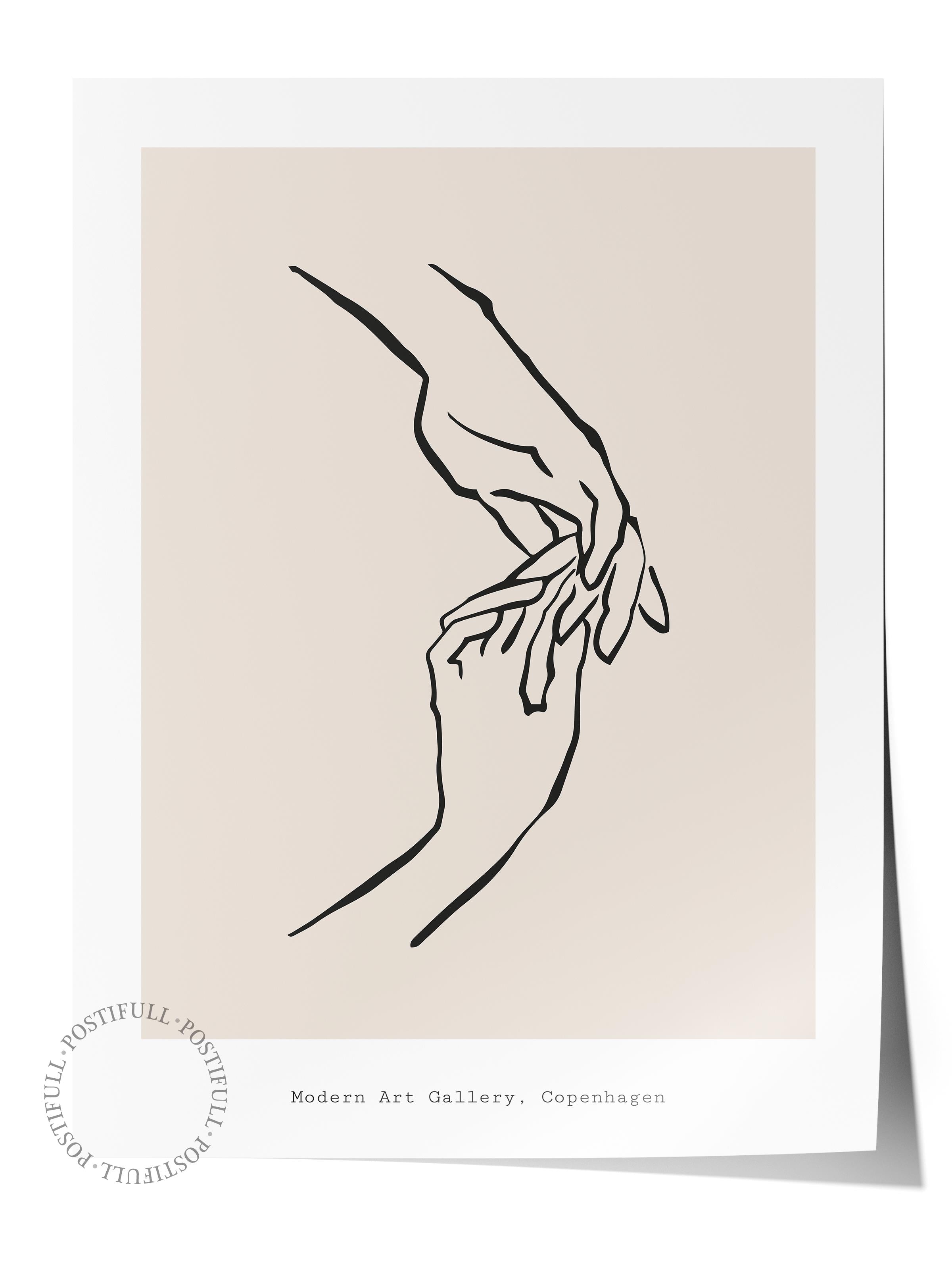 Soft Boho Çerçevesiz Duvar Posteri, İskandinav Temalı Poster - Salon, Mutfak ve Yatak Odası Dekoru