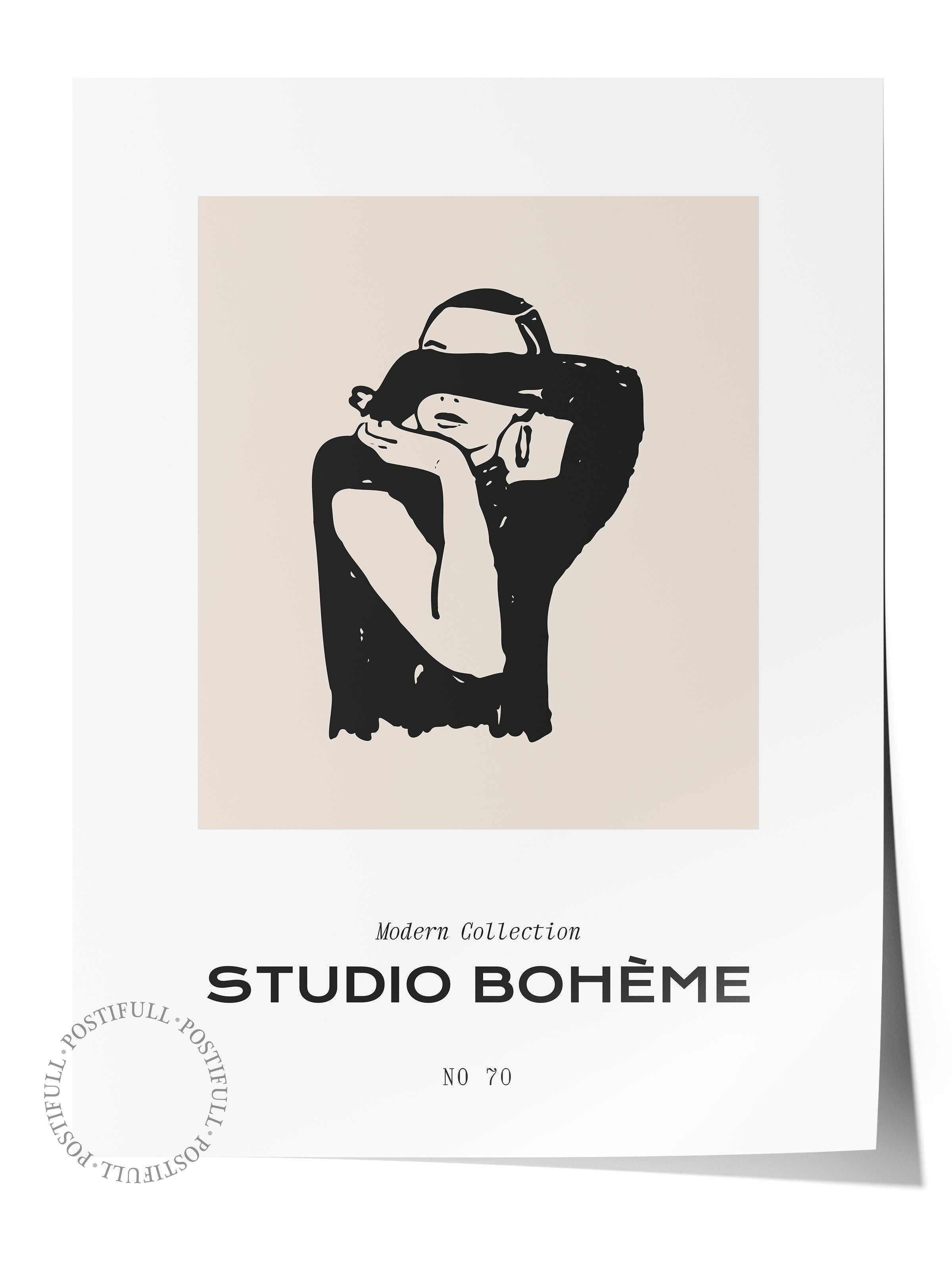 Soft Boho Çerçevesiz Duvar Posteri, İskandinav Temalı Poster - Salon, Mutfak ve Yatak Odası Dekoru