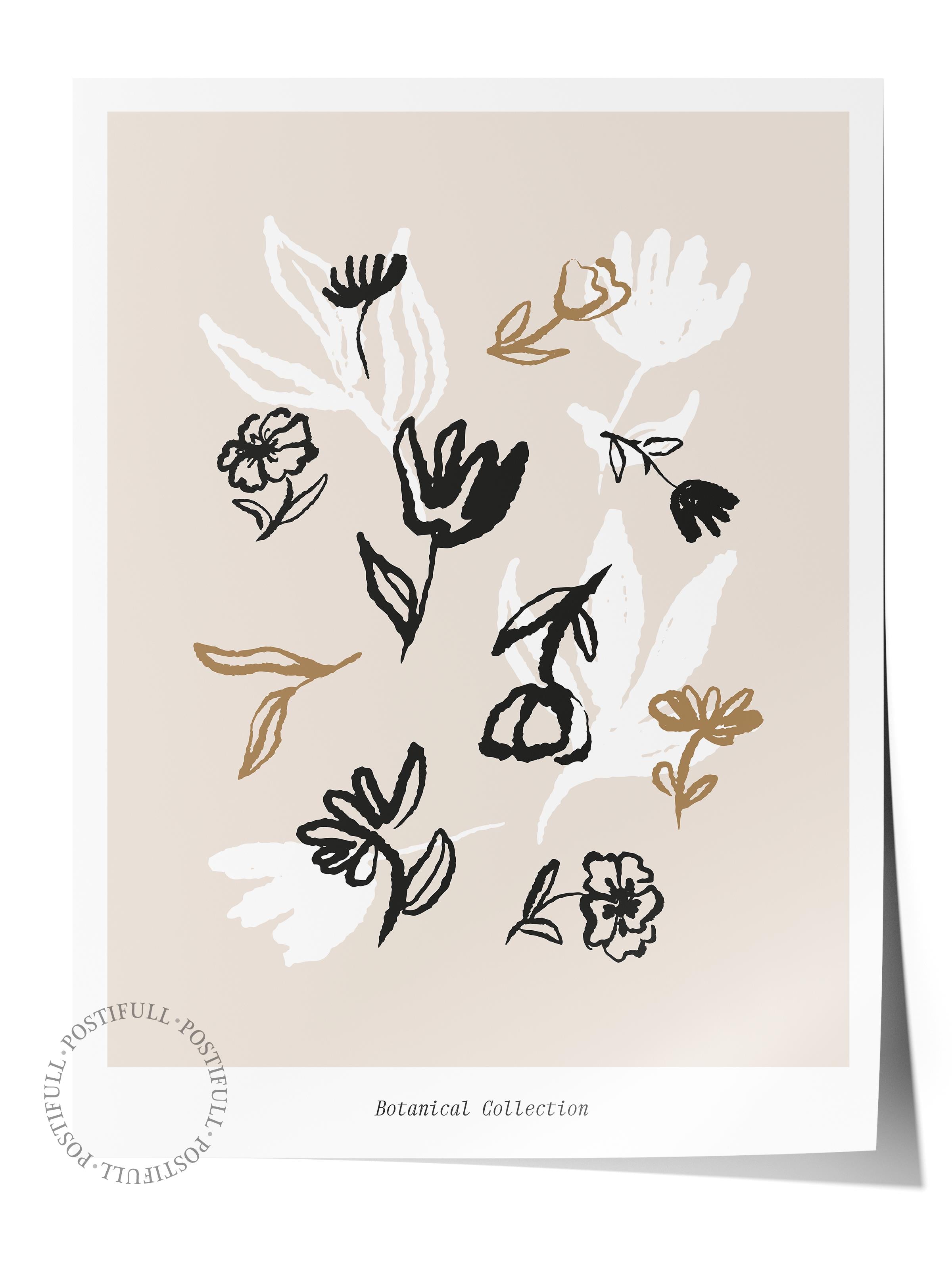 Soft Boho Çerçevesiz Duvar Posteri, İskandinav Temalı Poster - Salon, Mutfak ve Yatak Odası Dekoru