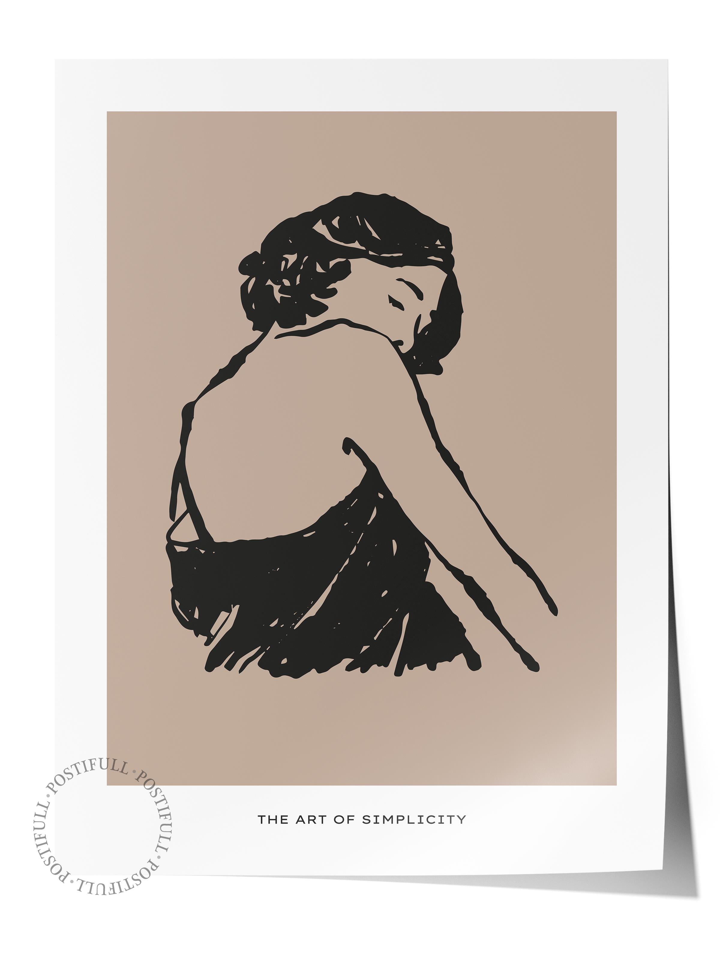 Soft Boho Çerçevesiz Duvar Posteri, İskandinav Temalı Poster - Salon, Mutfak ve Yatak Odası Dekoru