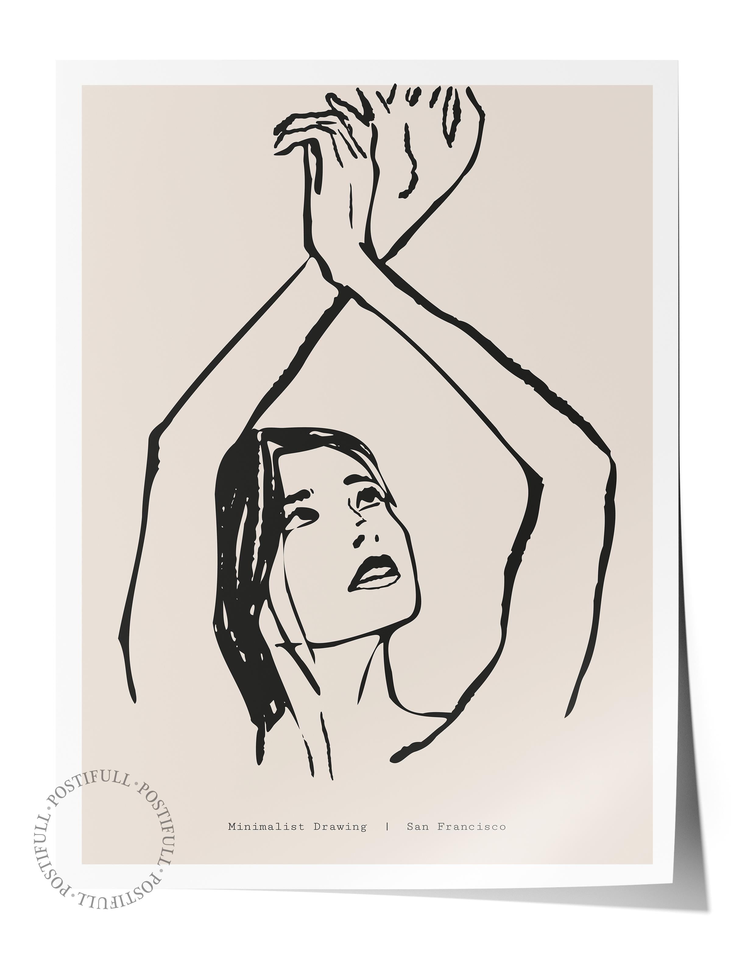 Soft Boho Çerçevesiz Duvar Posteri, İskandinav Temalı Poster - Salon, Mutfak ve Yatak Odası Dekoru