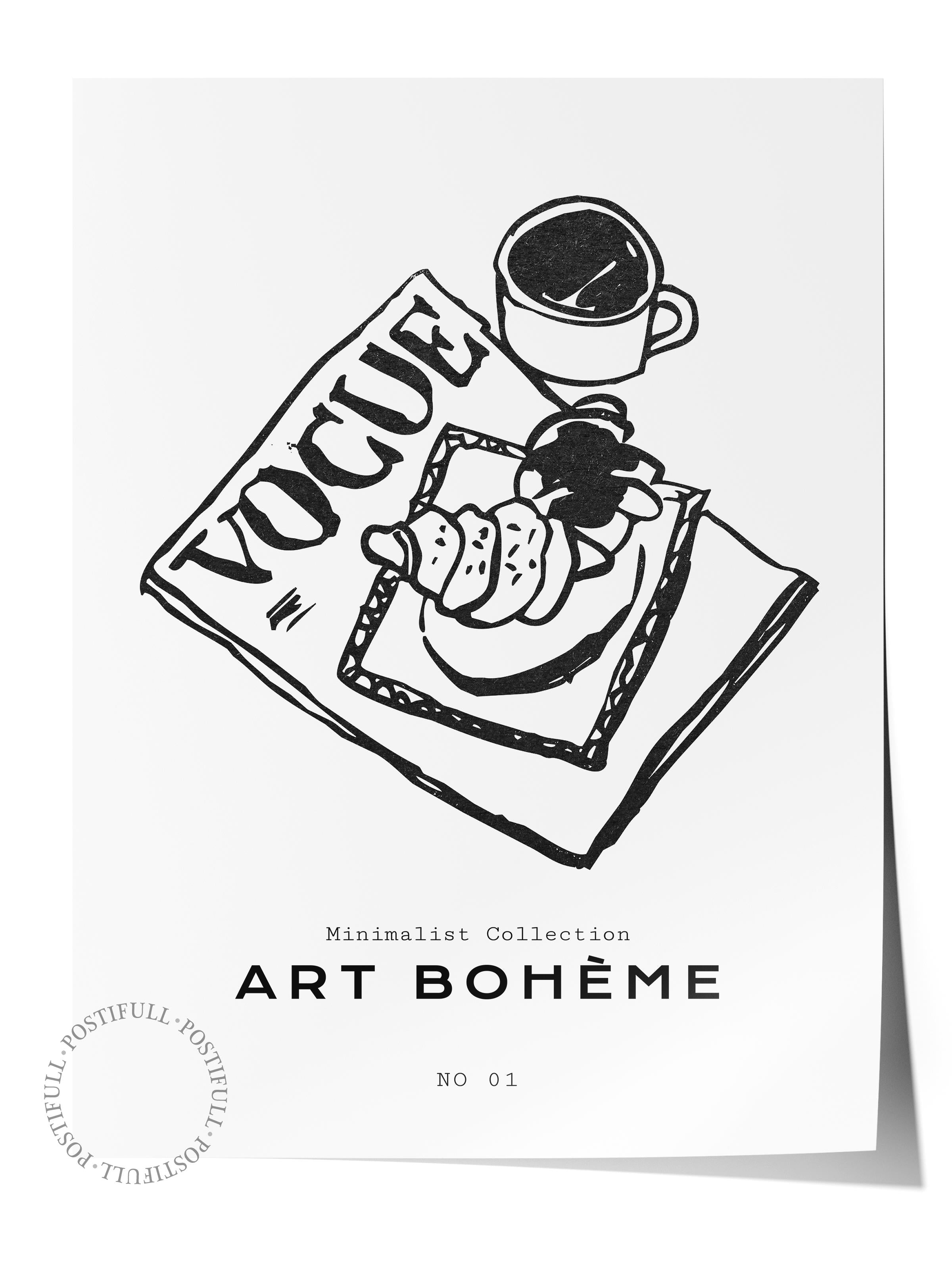 Soft Boho Çerçevesiz Duvar Posteri, İskandinav Temalı Poster - Salon, Mutfak ve Yatak Odası Dekoru