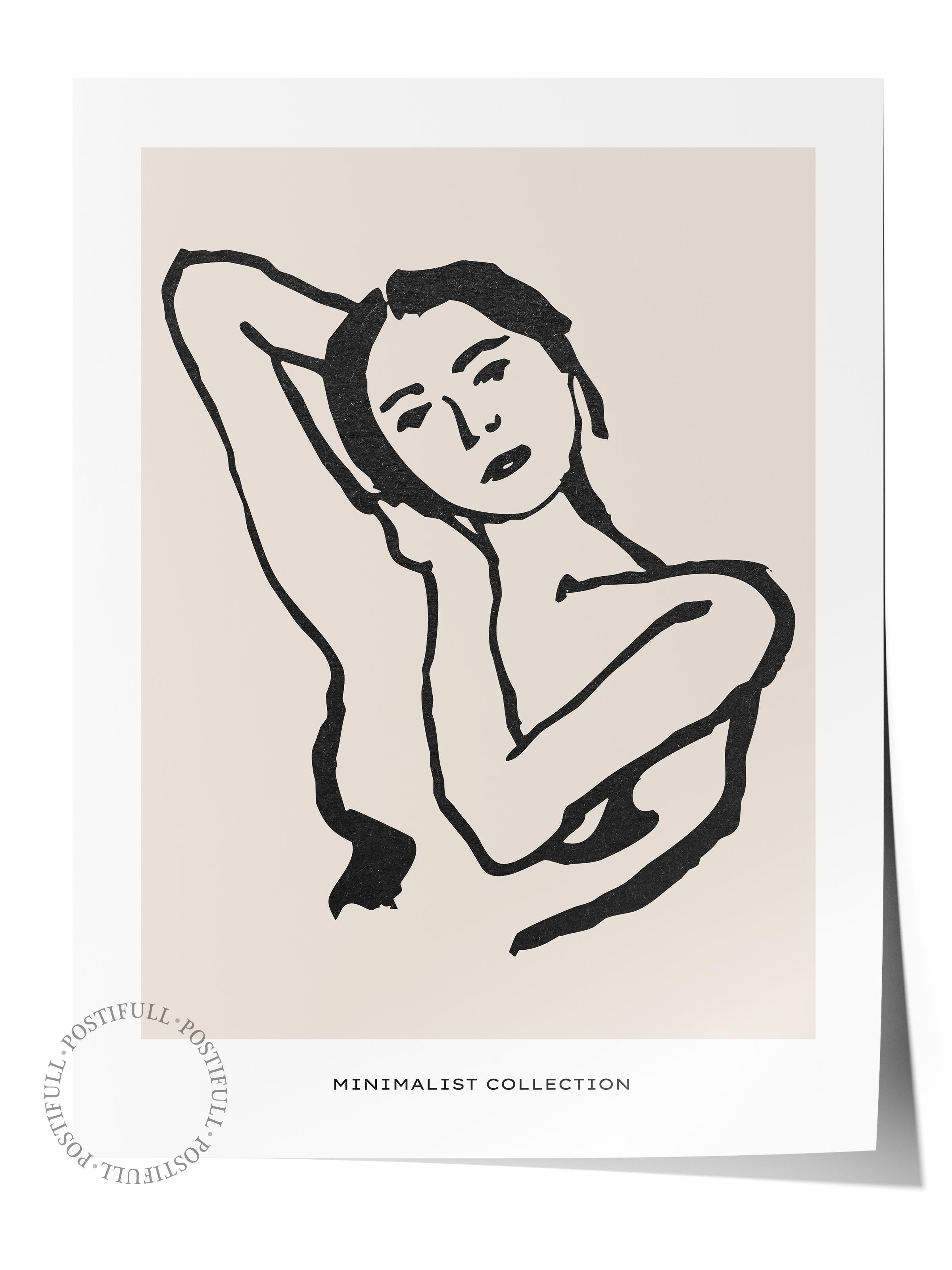 Soft Boho Çerçevesiz Duvar Posteri, İskandinav Temalı Poster - Salon, Mutfak ve Yatak Odası Dekoru