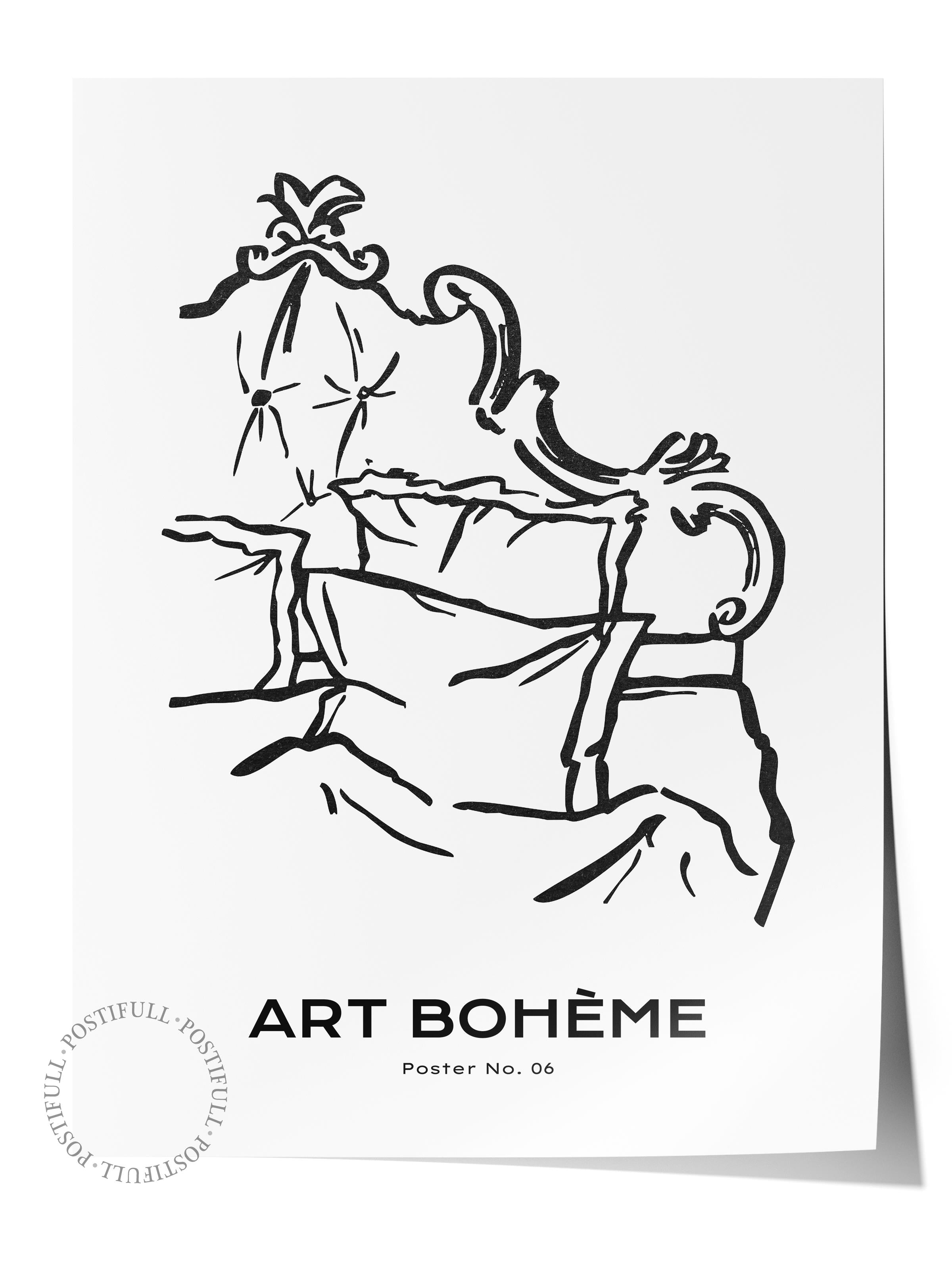 Soft Boho Çerçevesiz Duvar Posteri, İskandinav Temalı Poster - Salon, Mutfak ve Yatak Odası Dekoru