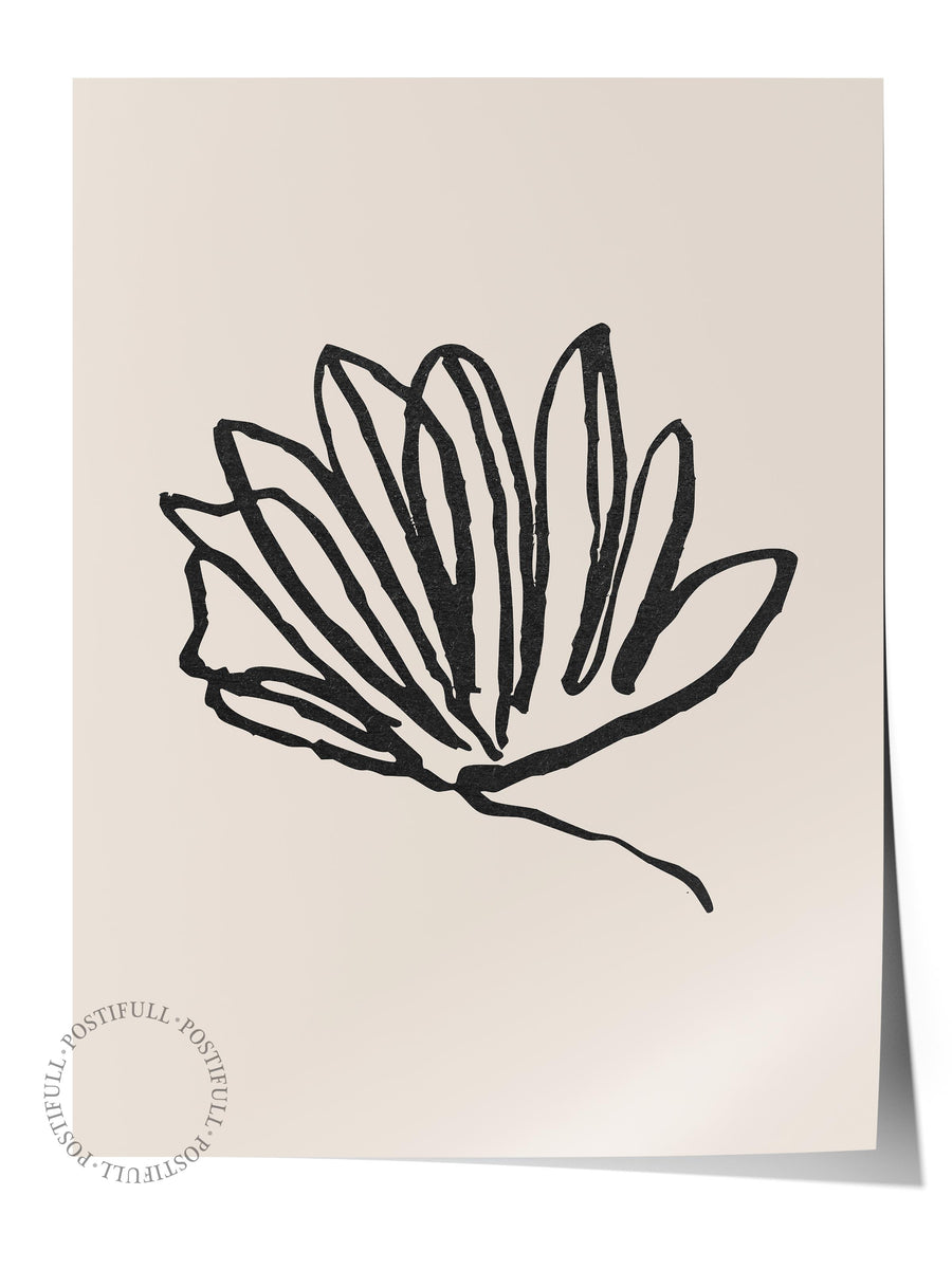 Abstrakt Çiçek Deseni Bohem & Boho Çerçevesiz Poster