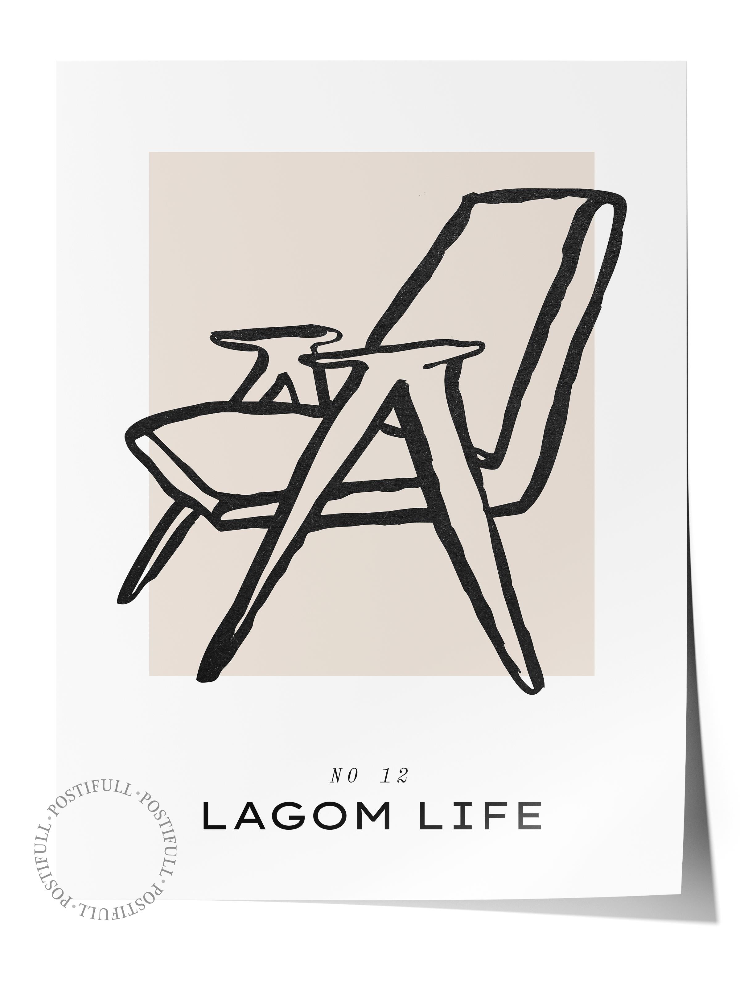 Soft Boho Çerçevesiz Duvar Posteri, İskandinav Temalı Poster - Salon, Mutfak ve Yatak Odası Dekoru