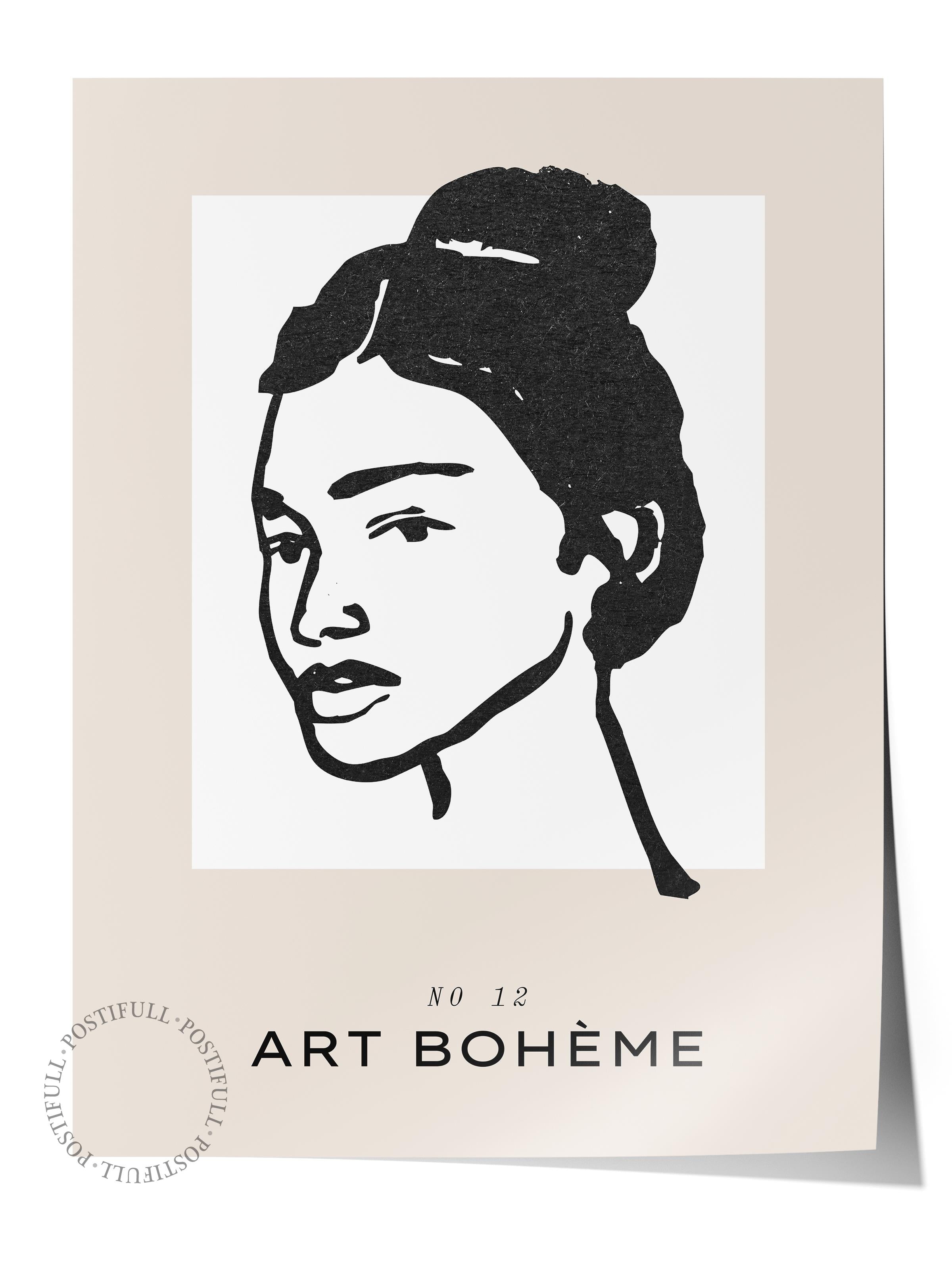 Soft Boho Çerçevesiz Duvar Posteri, İskandinav Temalı Poster - Salon, Mutfak ve Yatak Odası Dekoru