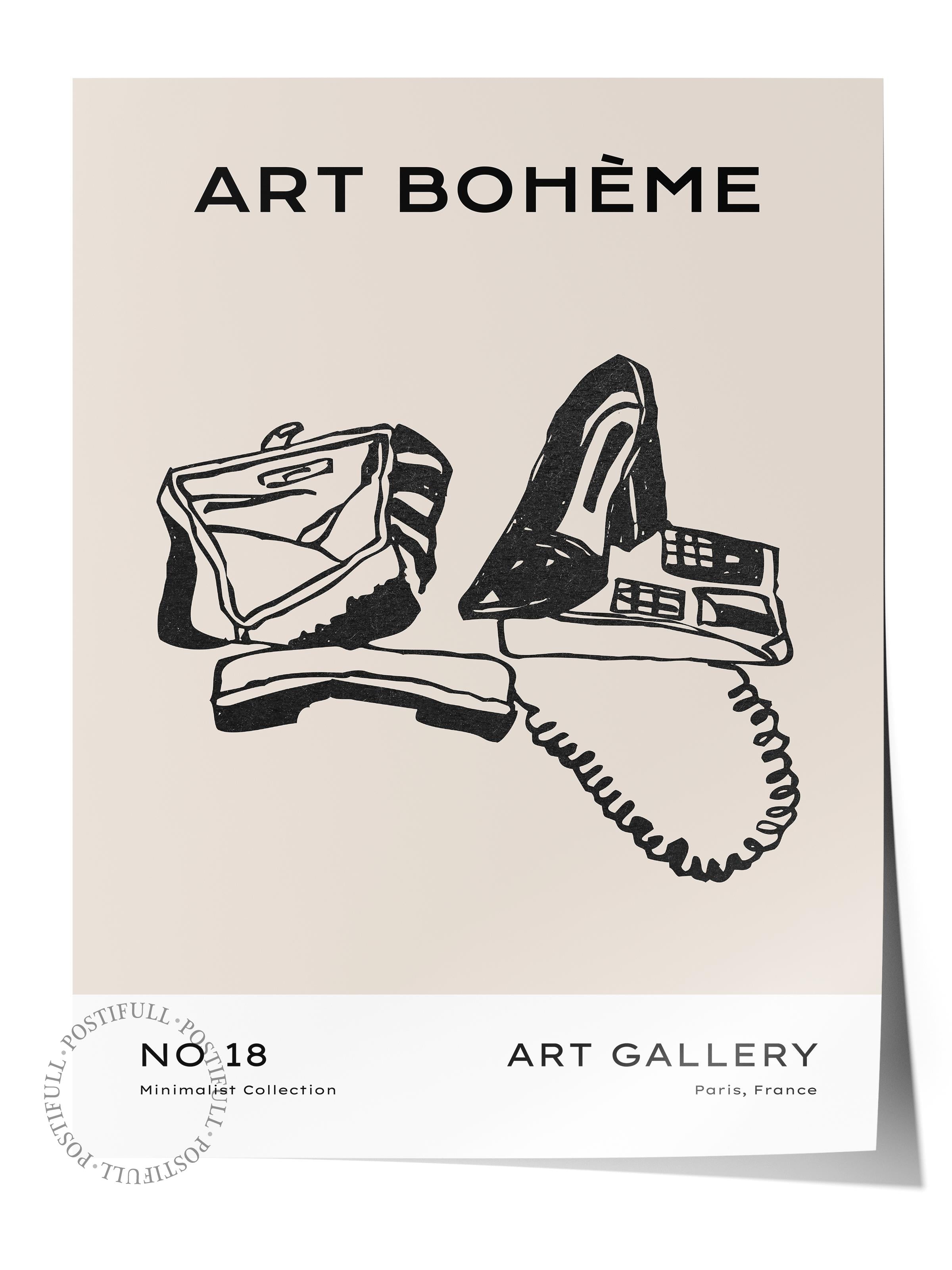 Soft Boho Çerçevesiz Duvar Posteri, İskandinav Temalı Poster - Salon, Mutfak ve Yatak Odası Dekoru