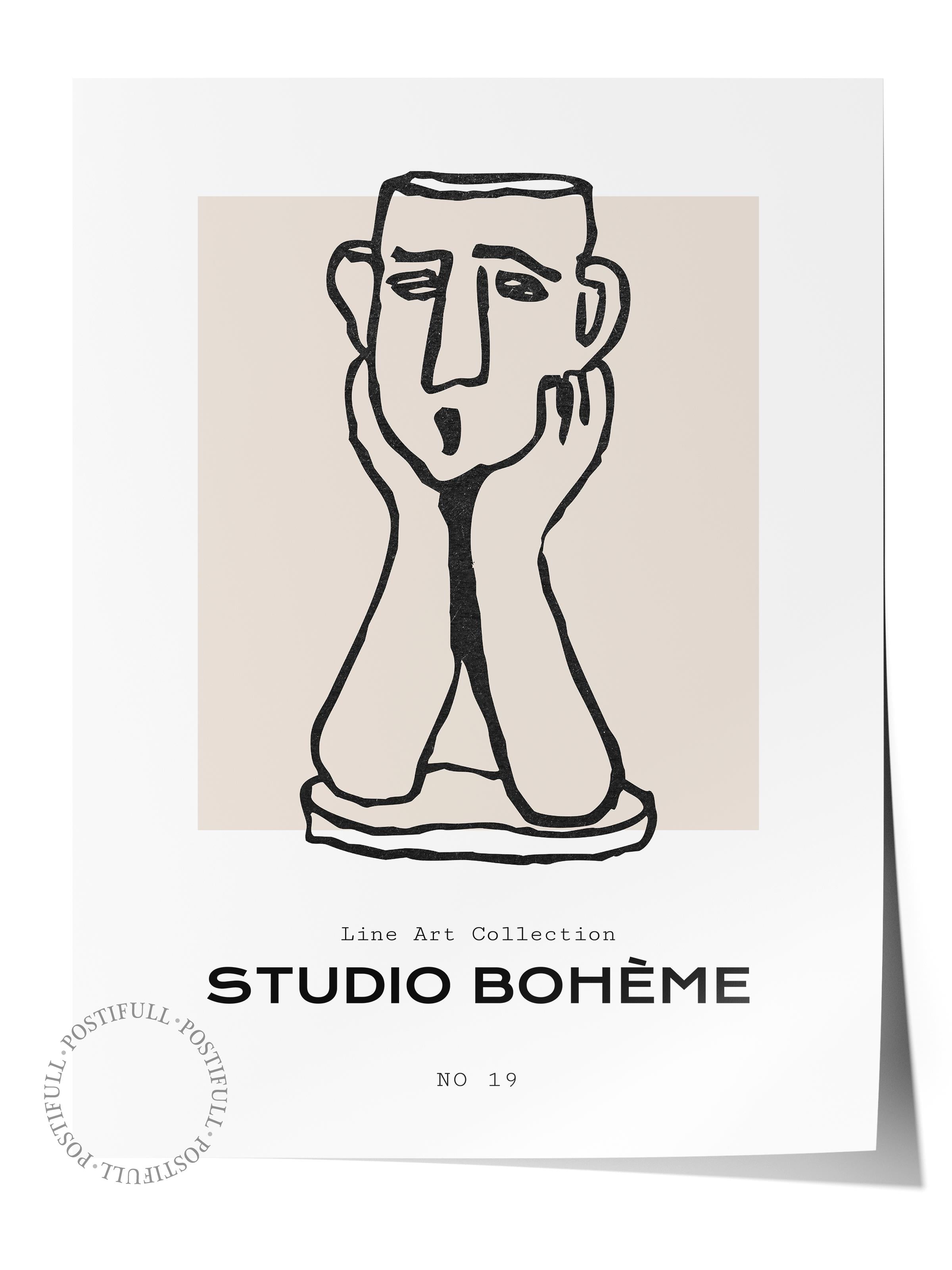 Soft Boho Çerçevesiz Duvar Posteri, İskandinav Temalı Poster - Salon, Mutfak ve Yatak Odası Dekoru