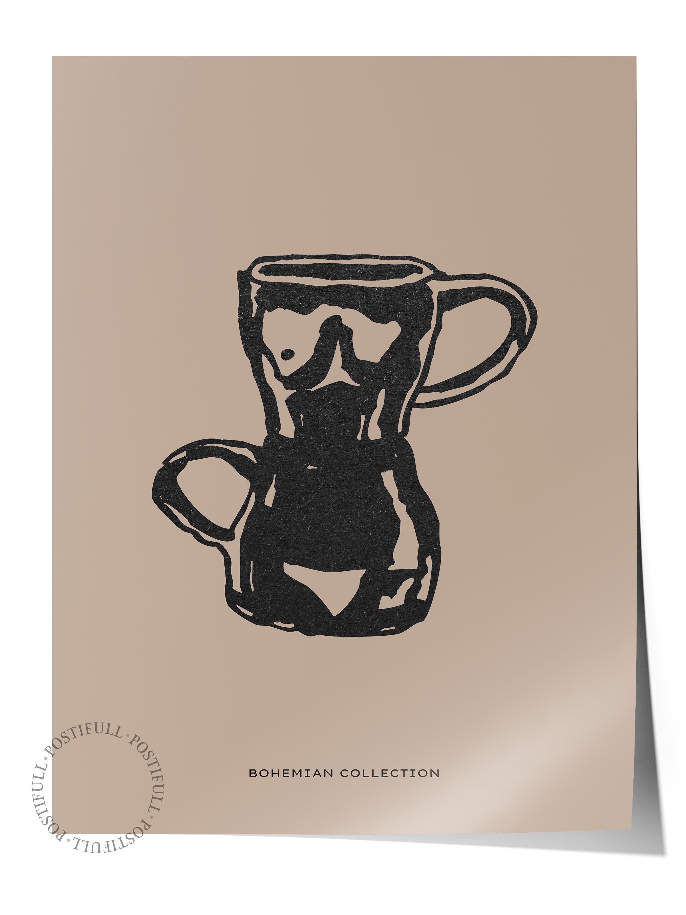 Soft Boho Çerçevesiz Duvar Posteri, İskandinav Temalı Poster - Salon, Mutfak ve Yatak Odası Dekoru