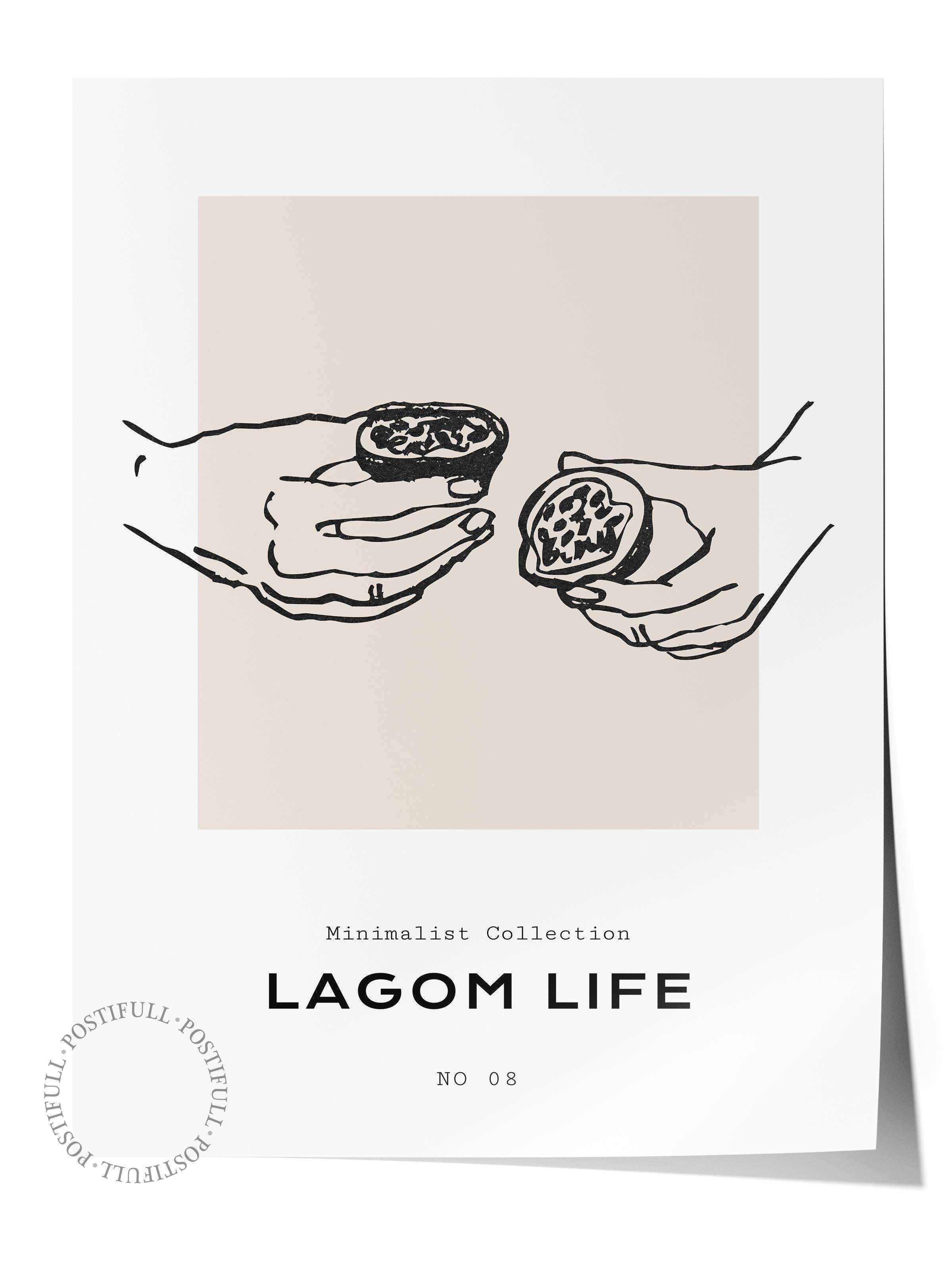 Soft Boho Çerçevesiz Duvar Posteri, İskandinav Temalı Poster - Salon, Mutfak ve Yatak Odası Dekoru