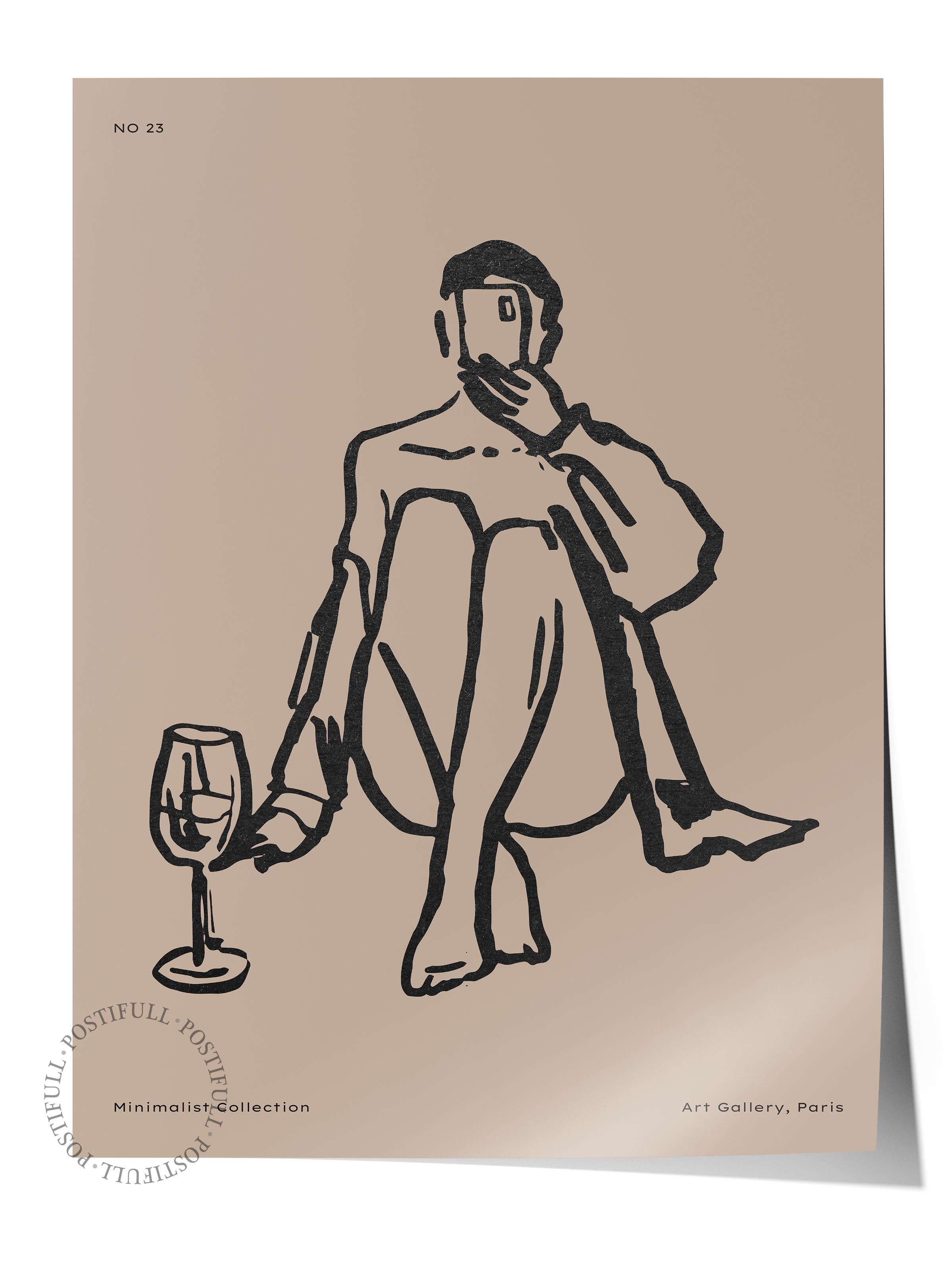 Soft Boho Çerçevesiz Duvar Posteri, İskandinav Temalı Poster - Salon, Mutfak ve Yatak Odası Dekoru