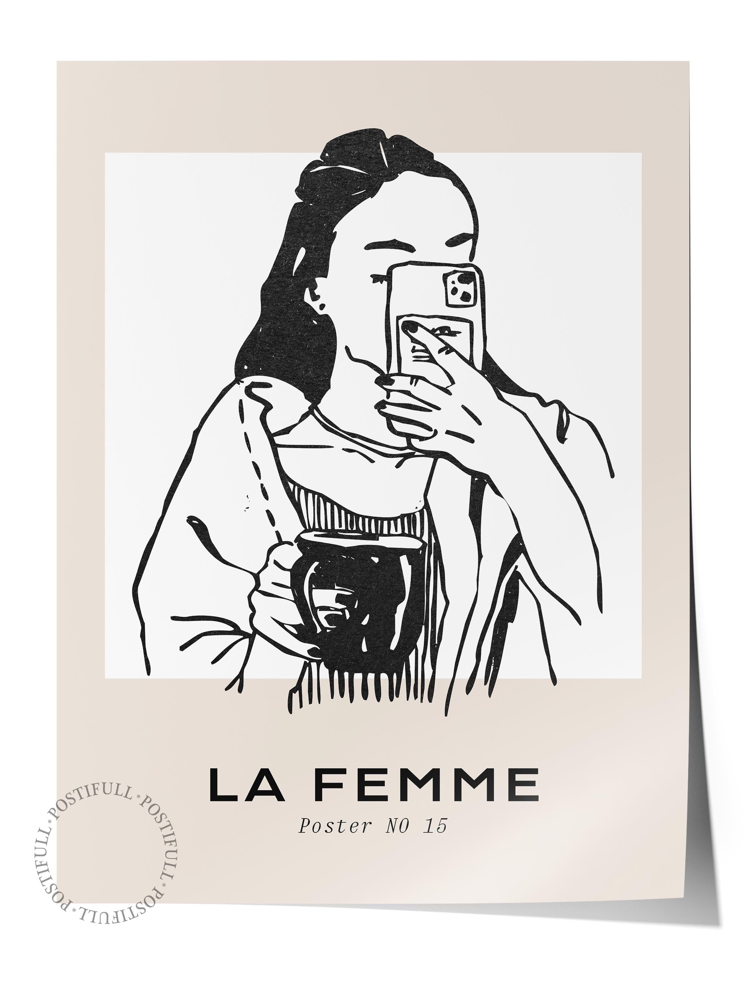 Soft Boho Çerçevesiz Duvar Posteri, İskandinav Temalı Poster - Salon, Mutfak ve Yatak Odası Dekoru